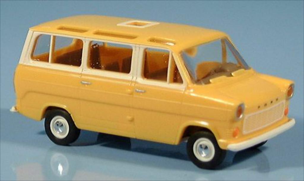 Ford Transit 1/87 Brekina IIb Panoramabus geel 1970 modelauto