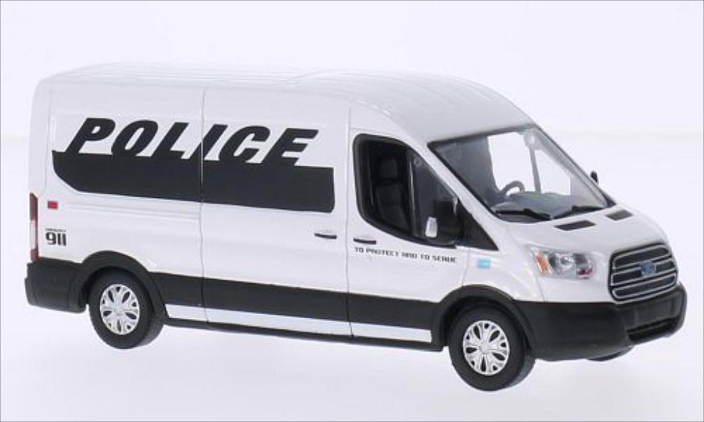 Ford Transit 1/43 Greenlight Kasten (v363) wit/zwart 2015 modelauto