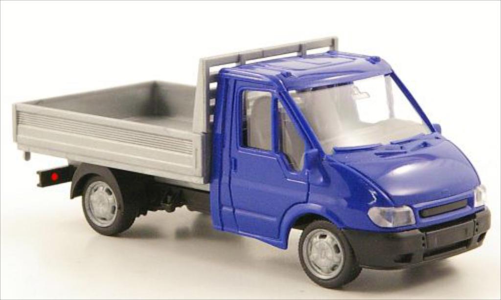 Ford Transit 1/87 Rietze Pritsche blauw/grijs 2001 modelauto