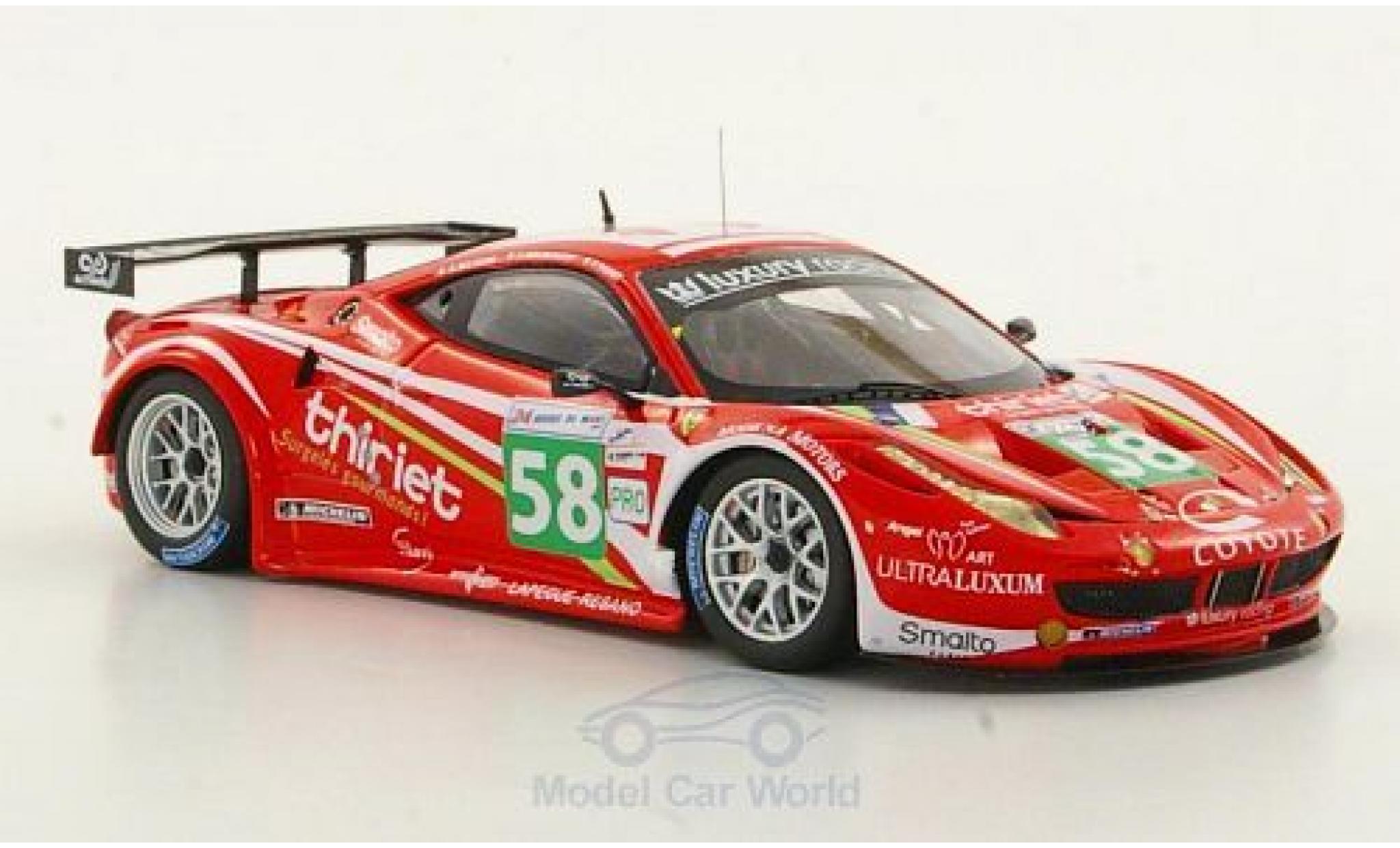 Ferrari 458 Italia GT2 1/43 Fujimi Italia GT2 No.58 Team Luxury Racing 24h Le Mans 2011 P.Thiriet/F.Jakubowski modelauto