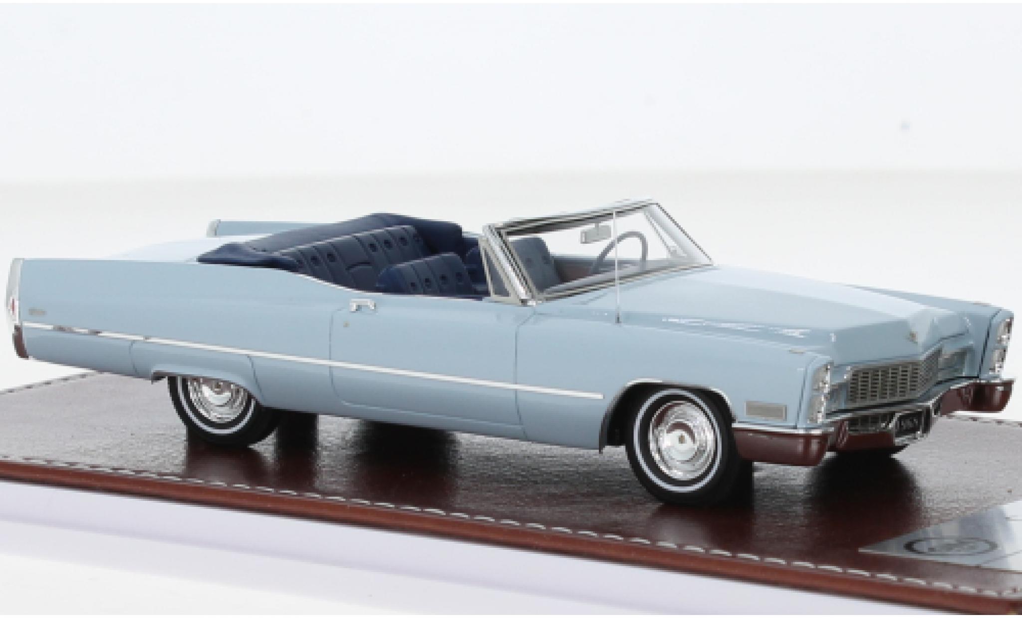 Cadillac Deville 1/43 GIM   Great Iconic Models DeVille Cabriolet blauw 1968 modelauto