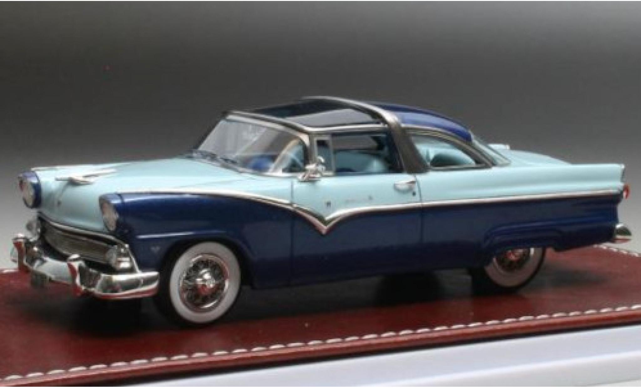 Ford Fairlane 1/43 GIM   Great Iconic Models GIM - Great Iconic Models Crown Victoria metallic blauw fonc&eacute;/blauw clair 1955 modelauto