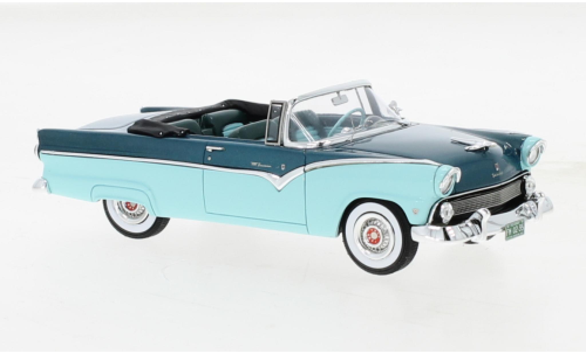 Ford Fairlane 1/43 GIM   Great Iconic Models Sunliner metallic groen/turquoise 1955 modelauto