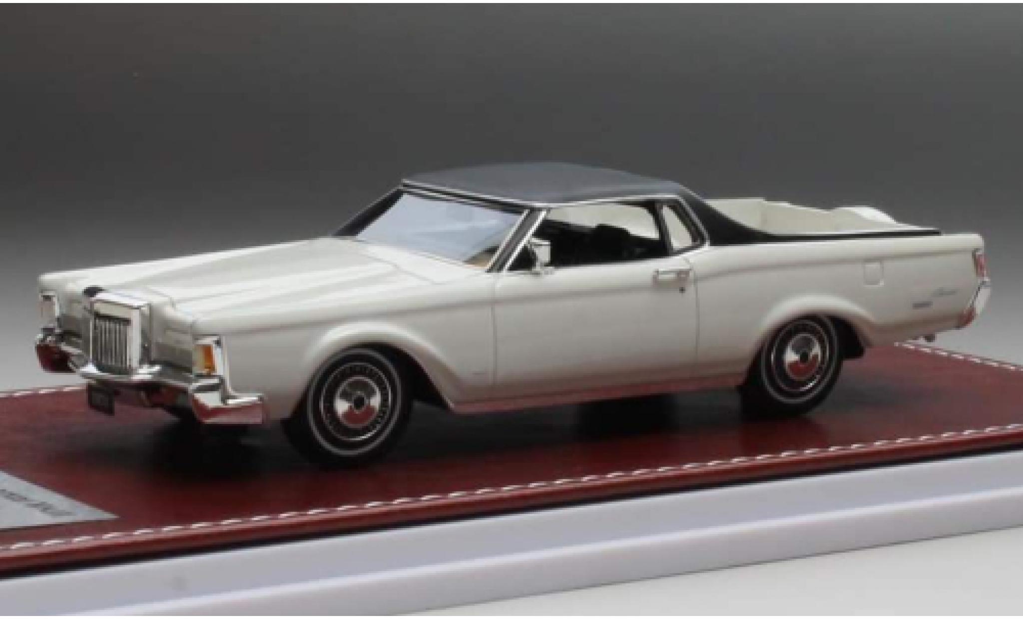 Lincoln Continental 1/43 GIM   Great Iconic Models Mark III Farm and Ranch Special wit/zwart 1971 modelauto