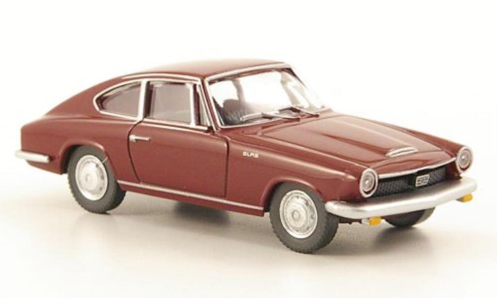 Glas 1700 1/87 Wiking GT Coupe rood modelauto