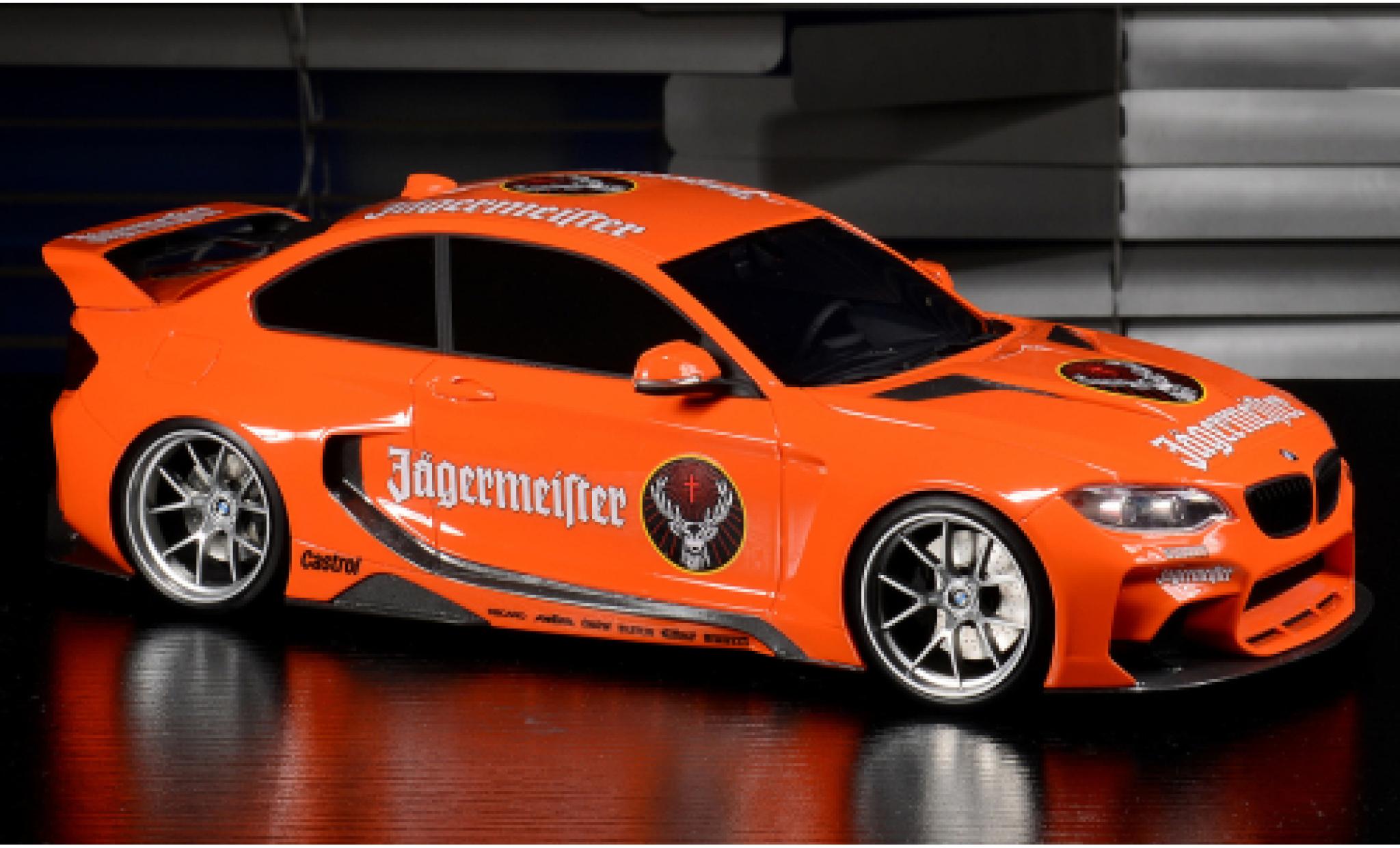 Bmw M235 1/18 GLM i (F22) DarwinPRO MTC Black Sails Widebody oranje J&auml;germeister 2015 modelauto
