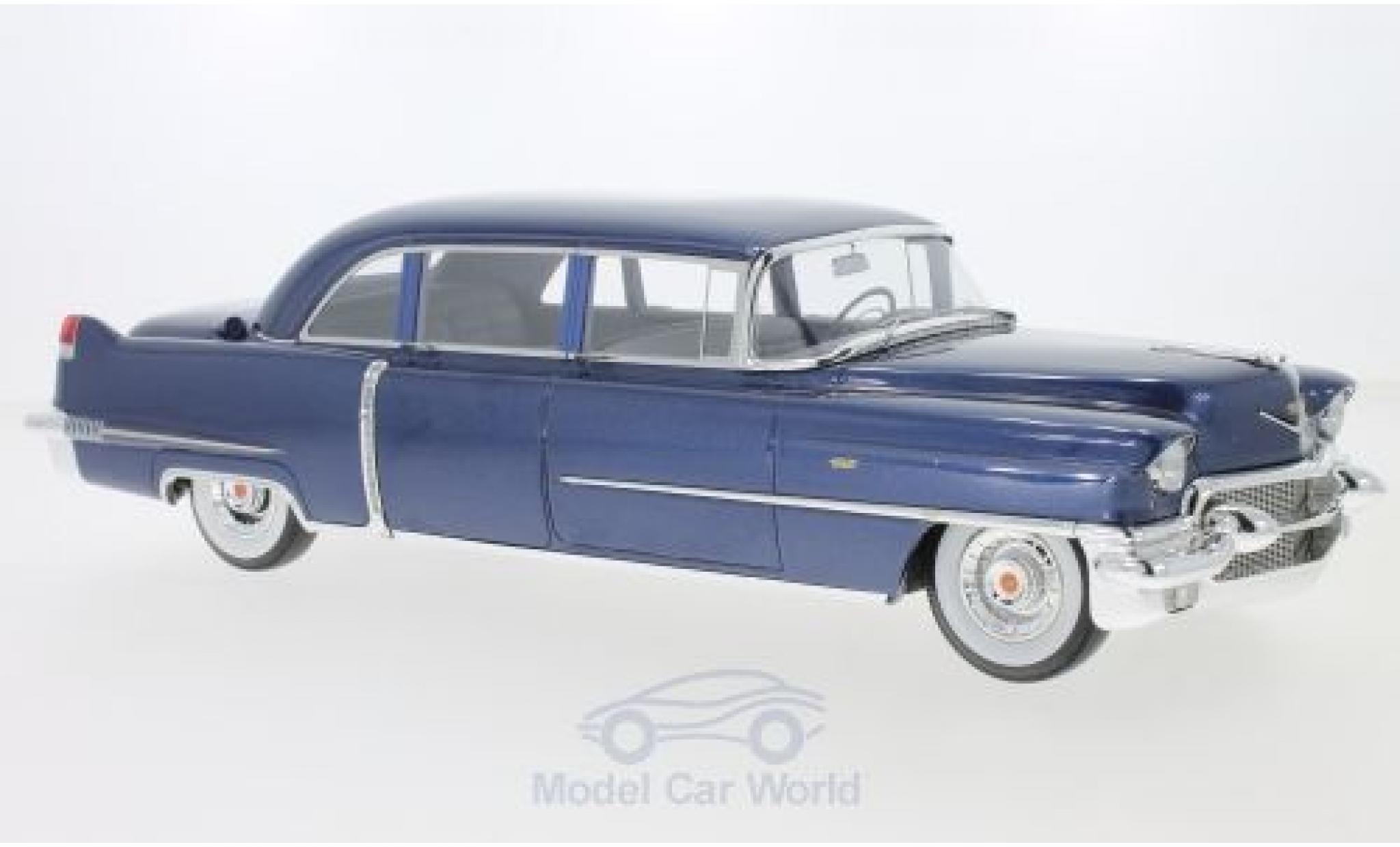 Cadillac Fleetwood 1/18 GLM Series 75 metallic blauw 1956 modelauto