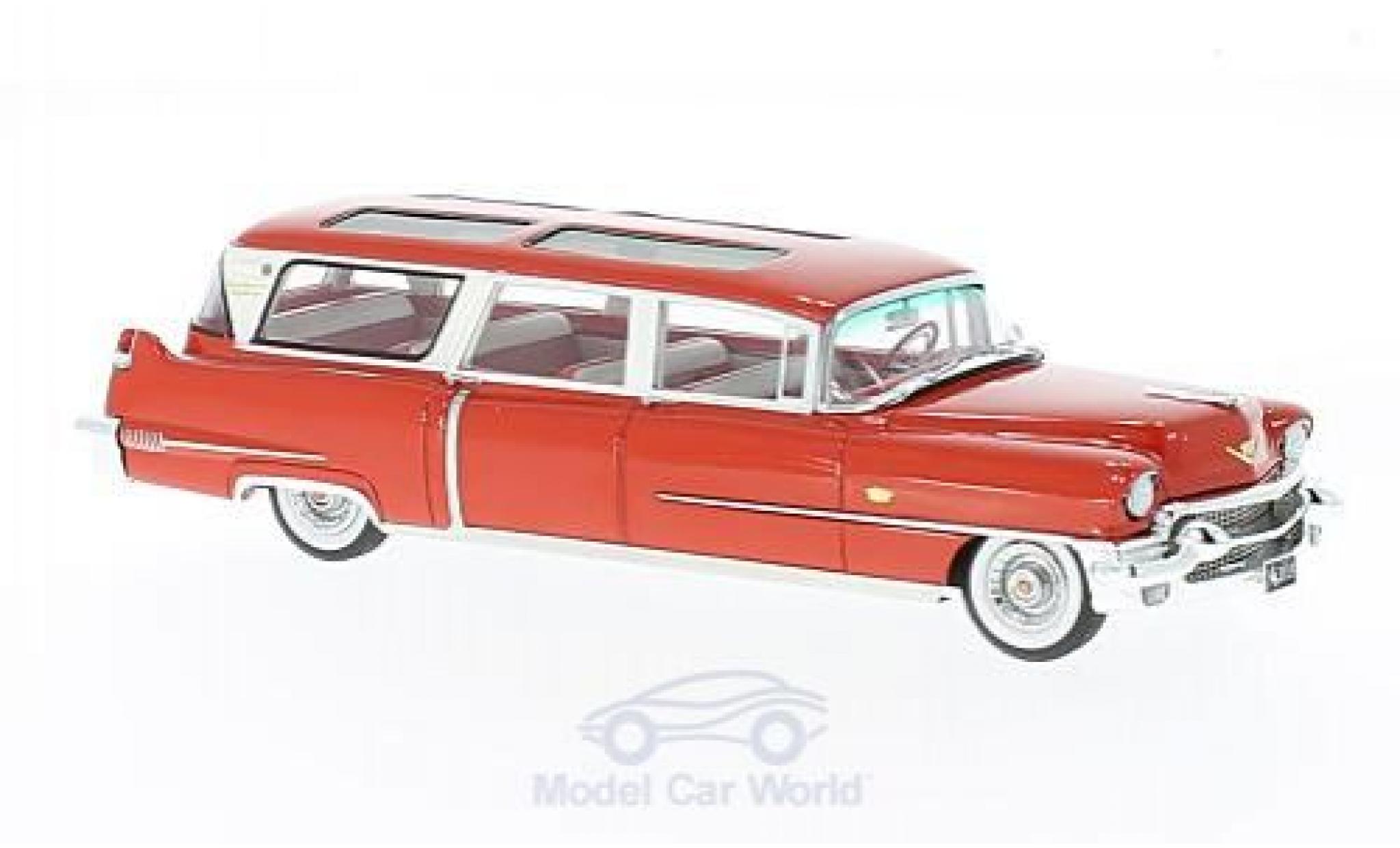 Cadillac S & S 1/43 GLM Broadmoor Skyview rood 1956 modelauto