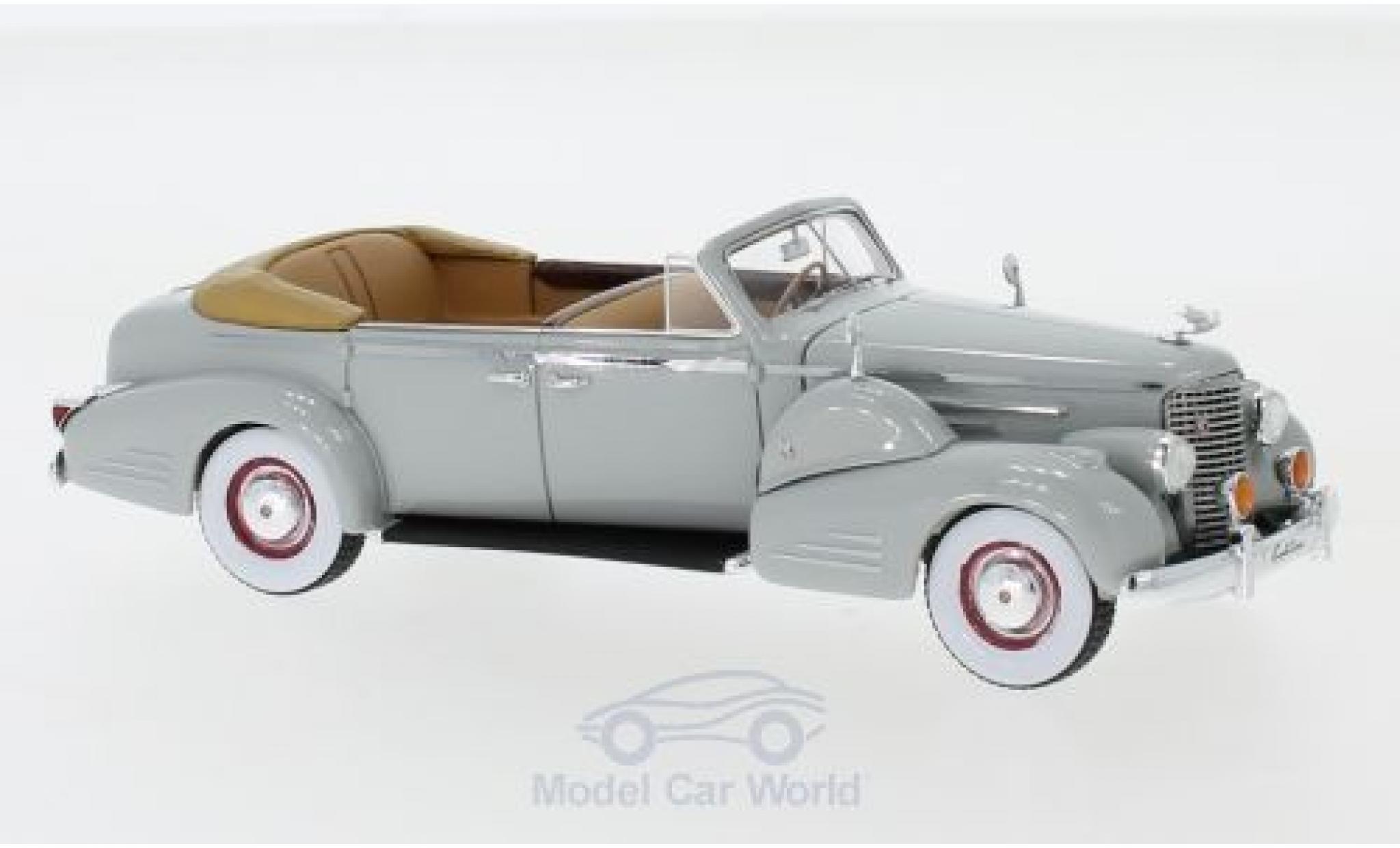 Cadillac V16 1/43 GLM Series 90 Fleetwood Sedan Cabriolet grijs 1938 modelauto