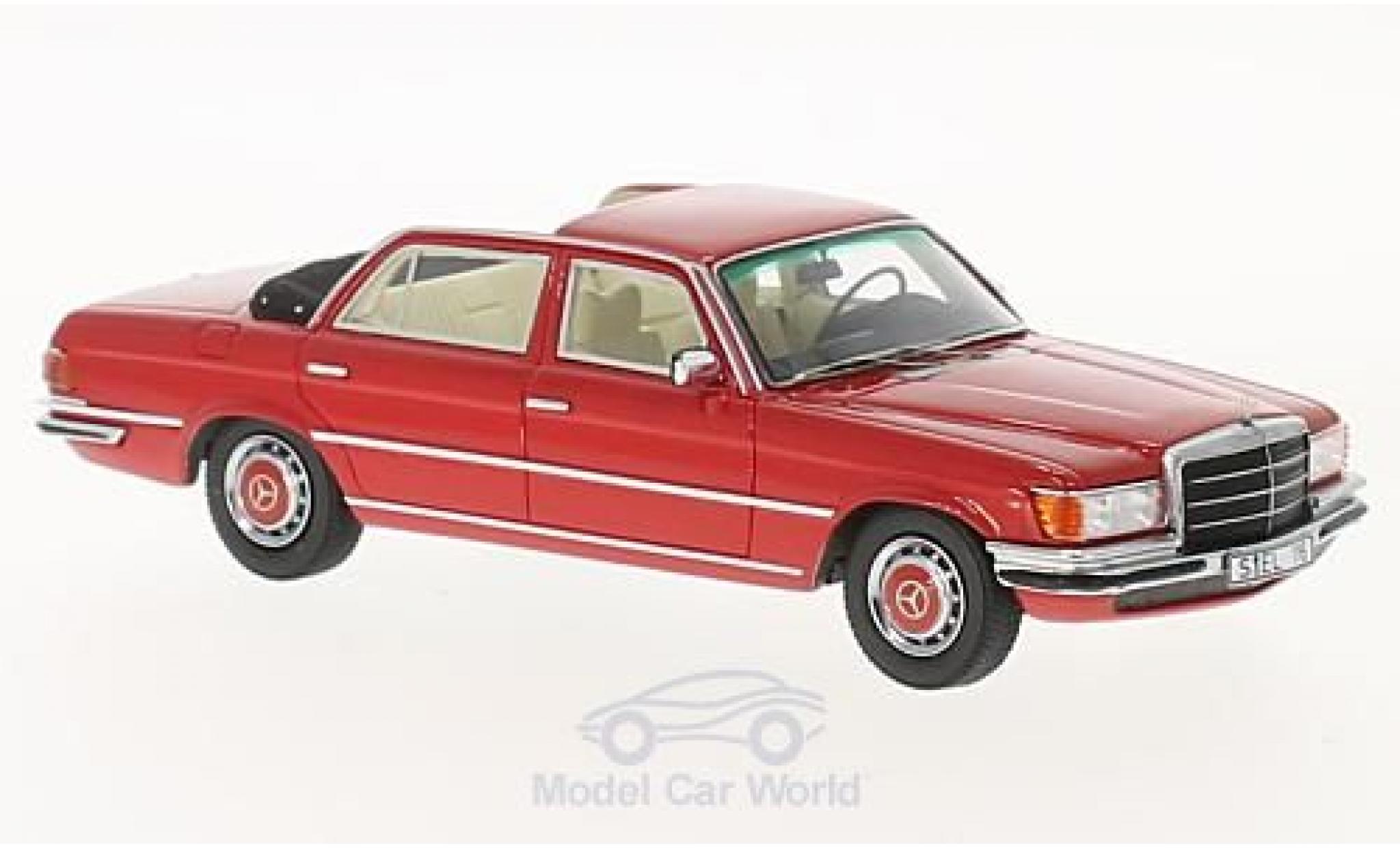 Mercedes 280 SE 1/43 GLM SEL (W116) Landaulet rood modelauto