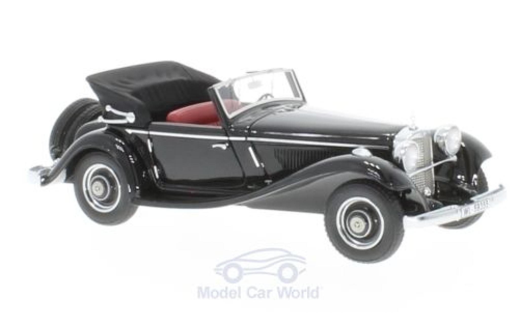 Mercedes 290 1/43 GLM A (W18) Cabriolet zwart 1936 offen modelauto