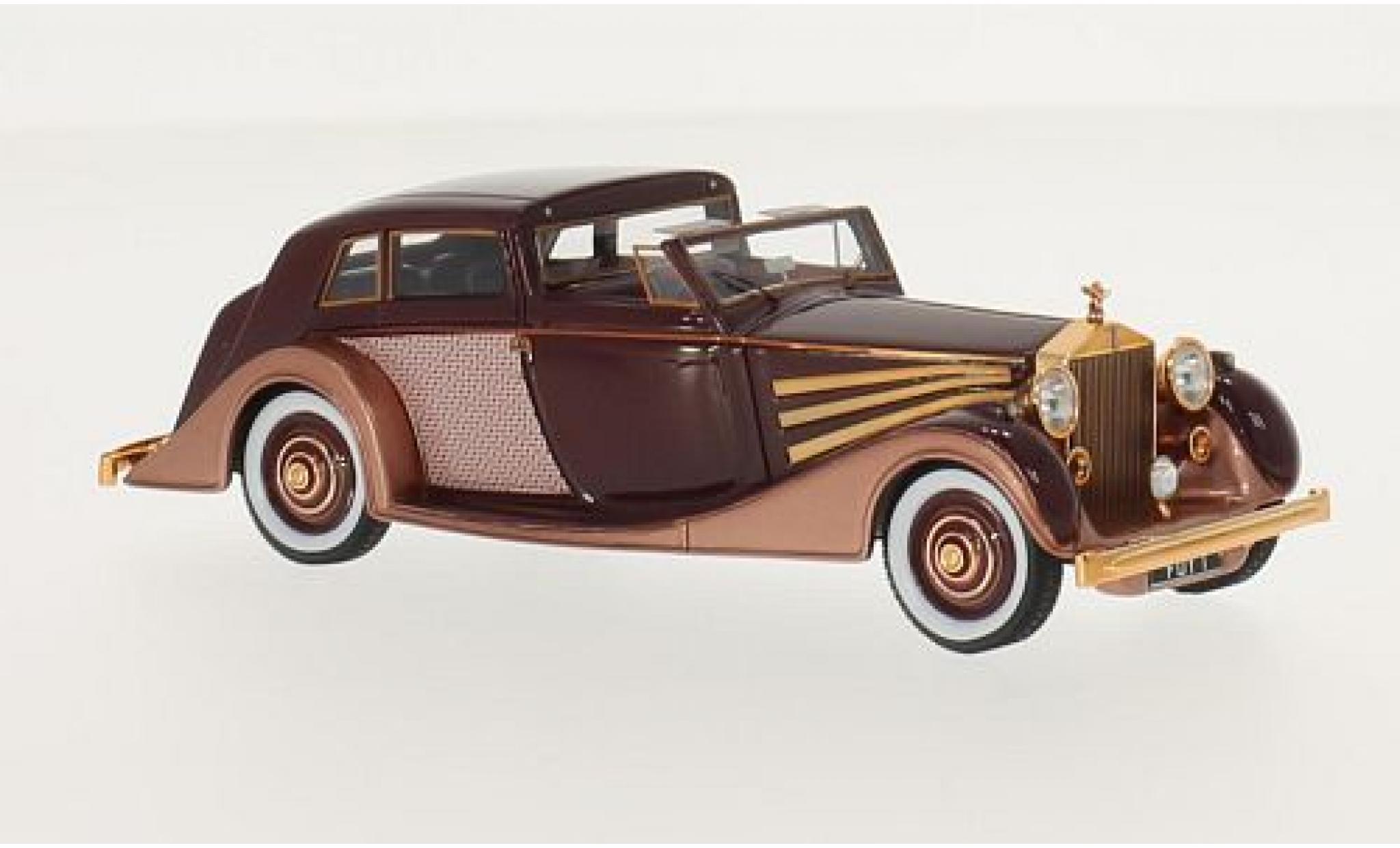 Rolls Royce Phantom 1/43 GLM III Freestone & Webb Sedanca de Ville rood/kupfer RHD 1937 ch&acirc;ssis #3CP38 modelauto