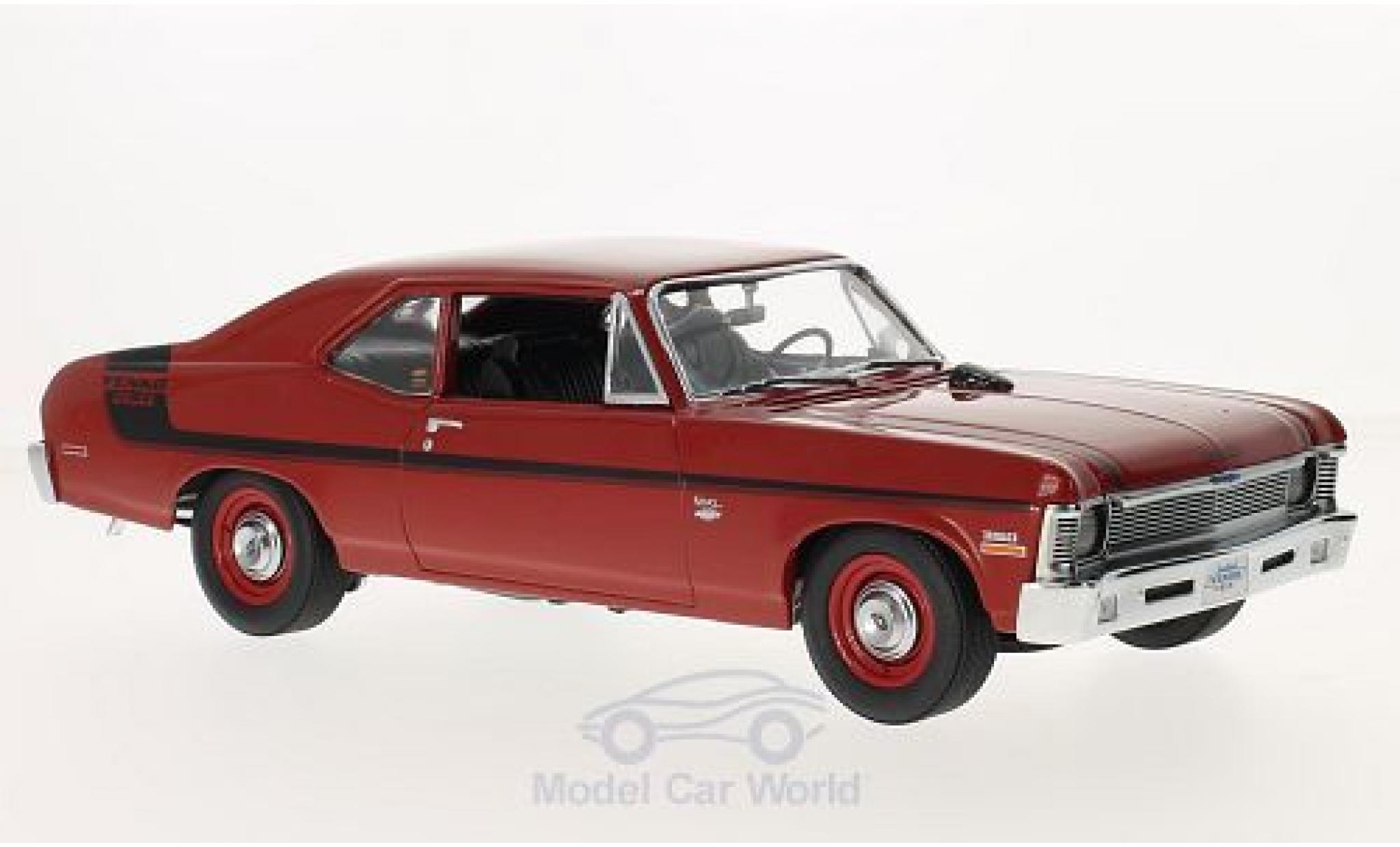 Chevrolet Nova 1970 1/18 GMP rood/Dekor Yenko Deuce 1970 modelauto
