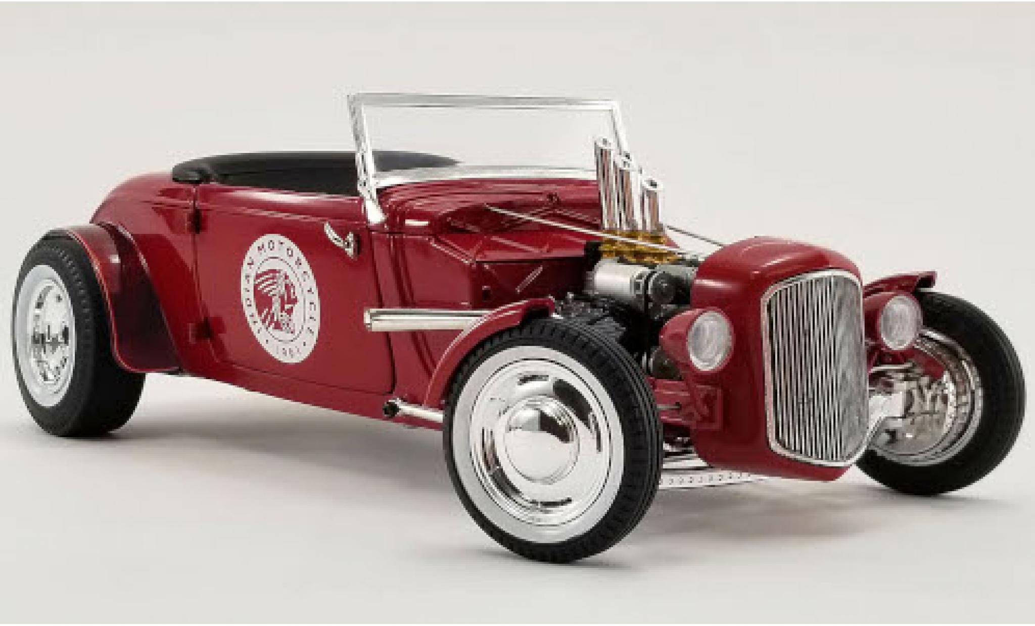 Ford Hot Rod 1/18 GMP Roadster rood Indian Motorcycle 1934 modelauto