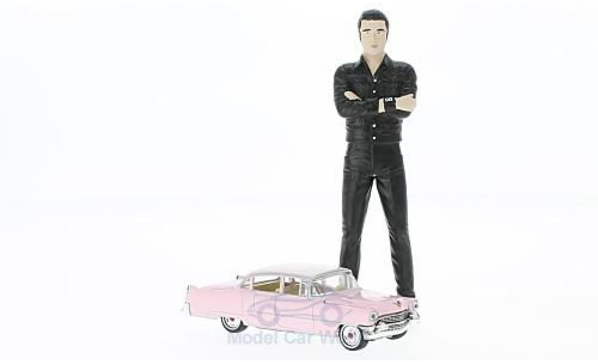 Cadillac Fleetwood 1/18 Greenlight Series 60 roze 1955 mit Elvis Figur in 1:18 ohne Vitrine modelauto
