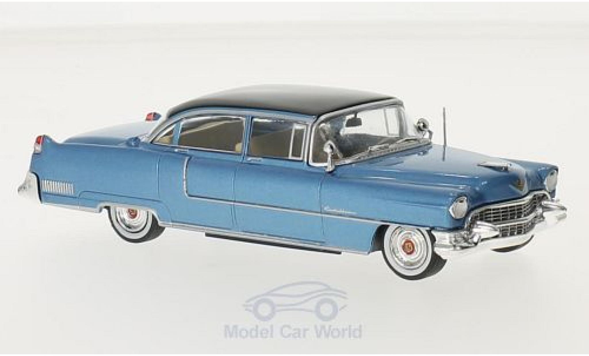 Cadillac Fleetwood 1/43 Greenlight Series 60 metallic blauw Elvis Presley 1955 modelauto