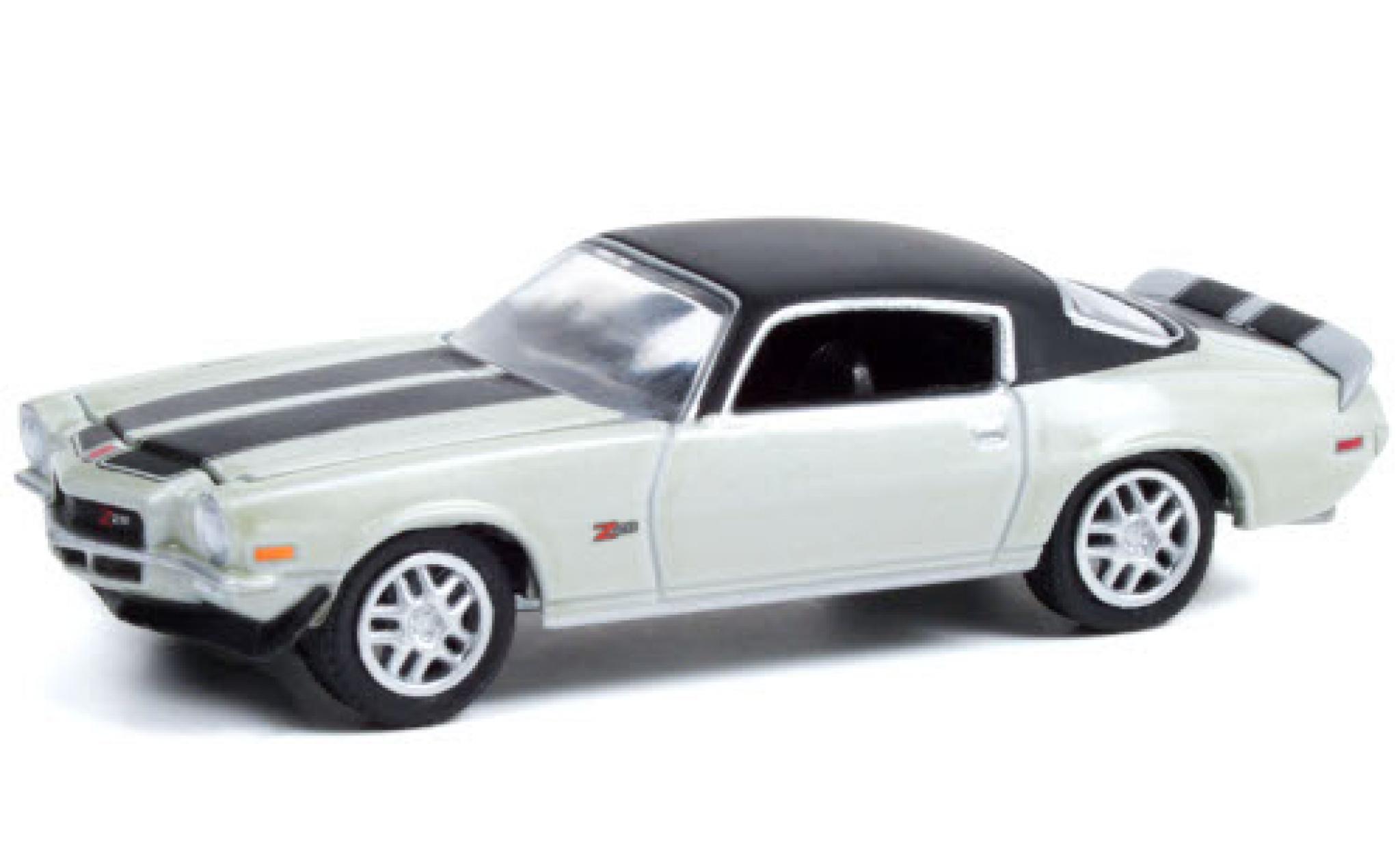 Chevrolet Camaro 1/64 Greenlight Z/28 Custom metallic grijs/matt-zwart 1970 modelauto