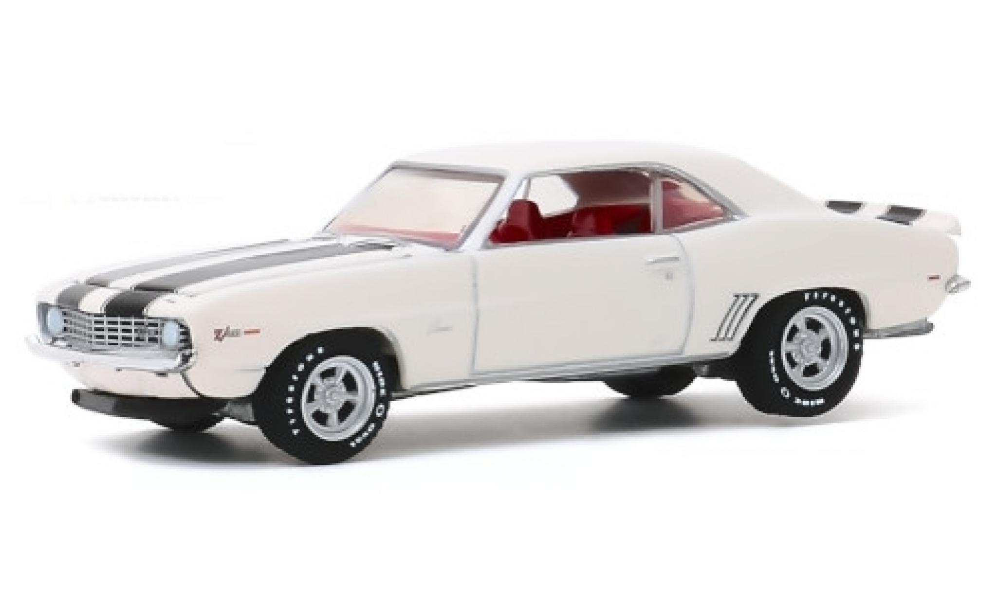 Chevrolet Camaro 1/64 Greenlight Z/28 wit/zwart 1969 modelauto