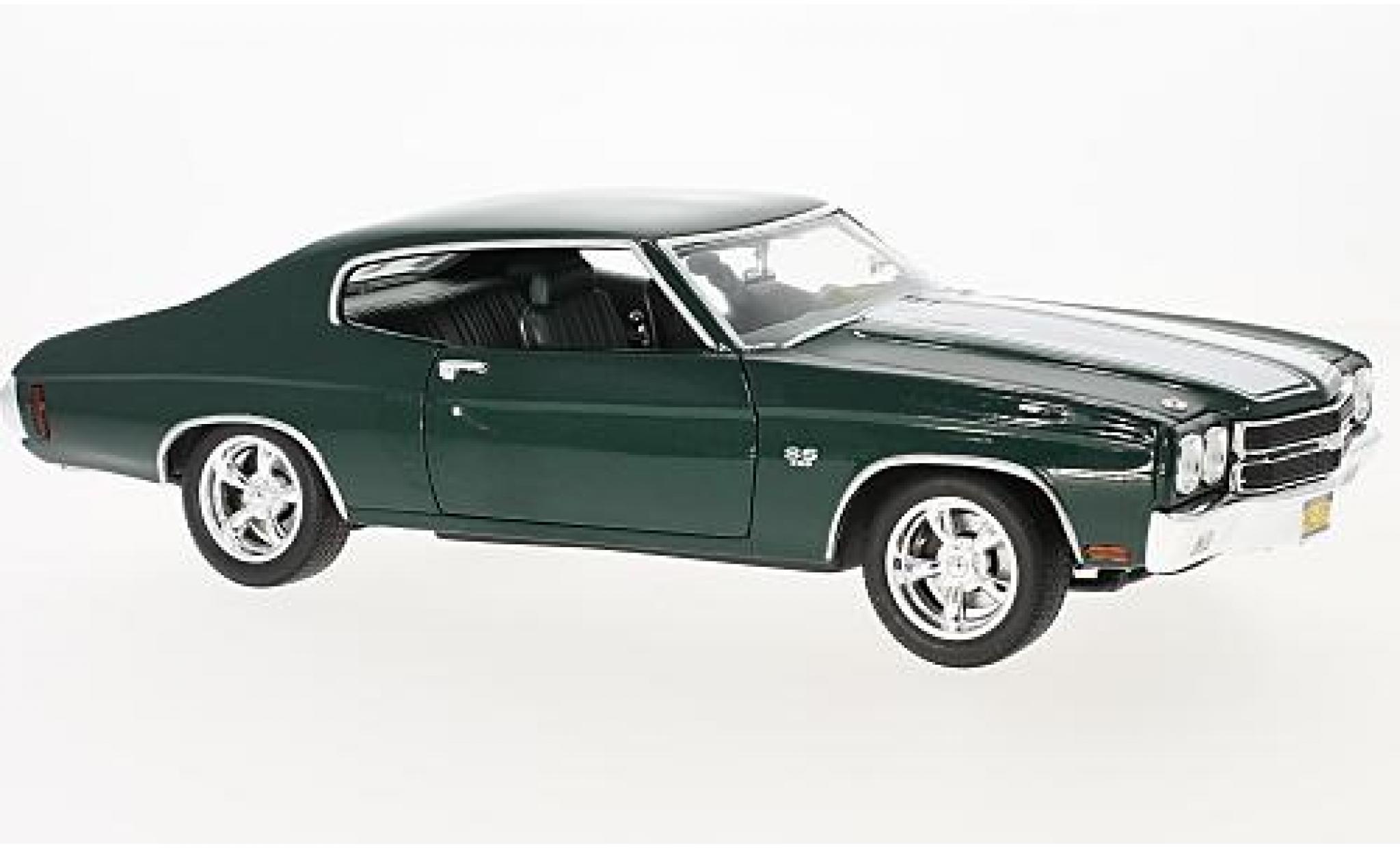 Chevrolet Chevelle 1/18 Greenlight SS 396 metallic groen/wit Film John Wick 1970 modelauto