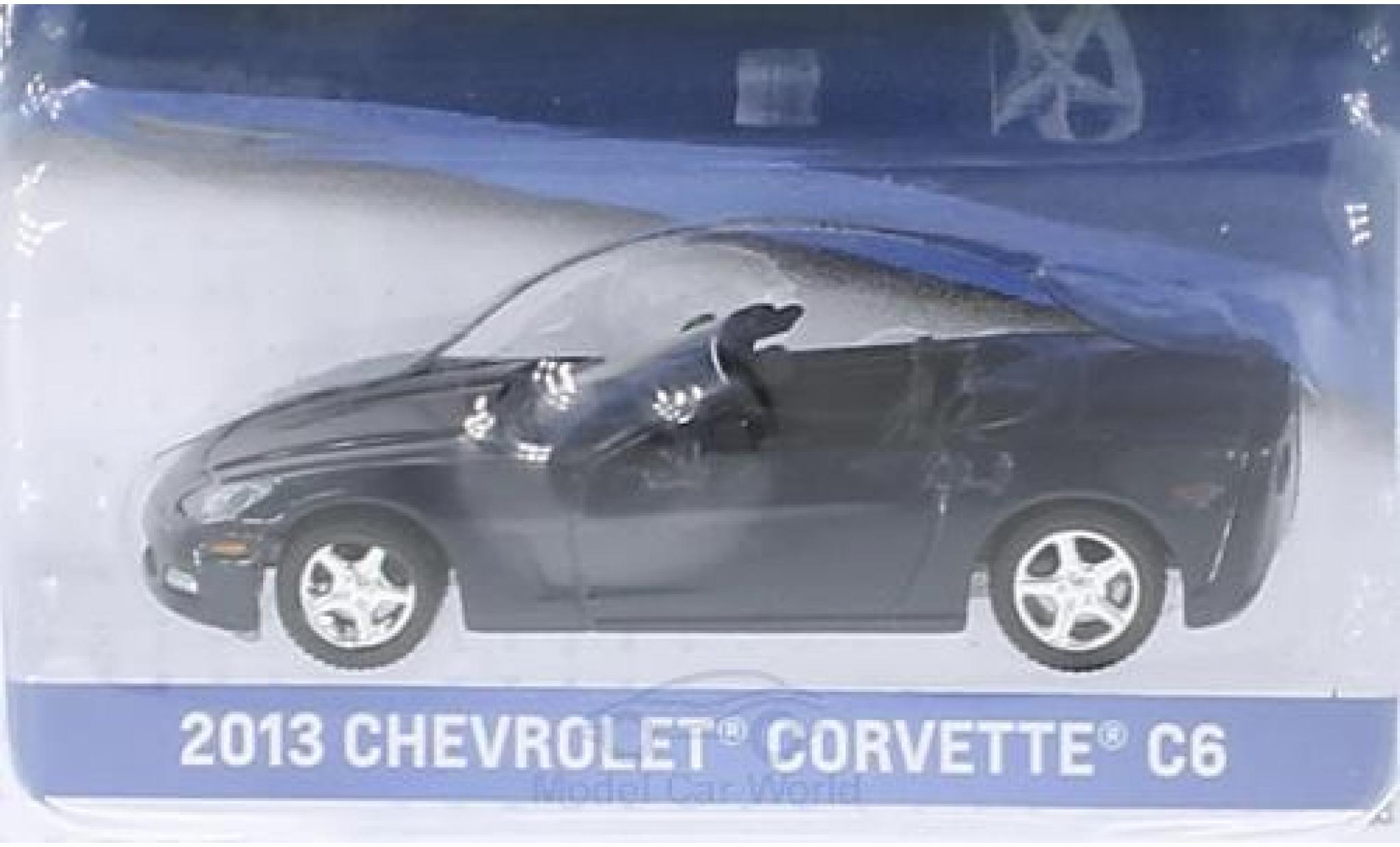 Chevrolet Corvette 1/64 Greenlight C6 metallic blauw 2013 ohne Vitrine modelauto