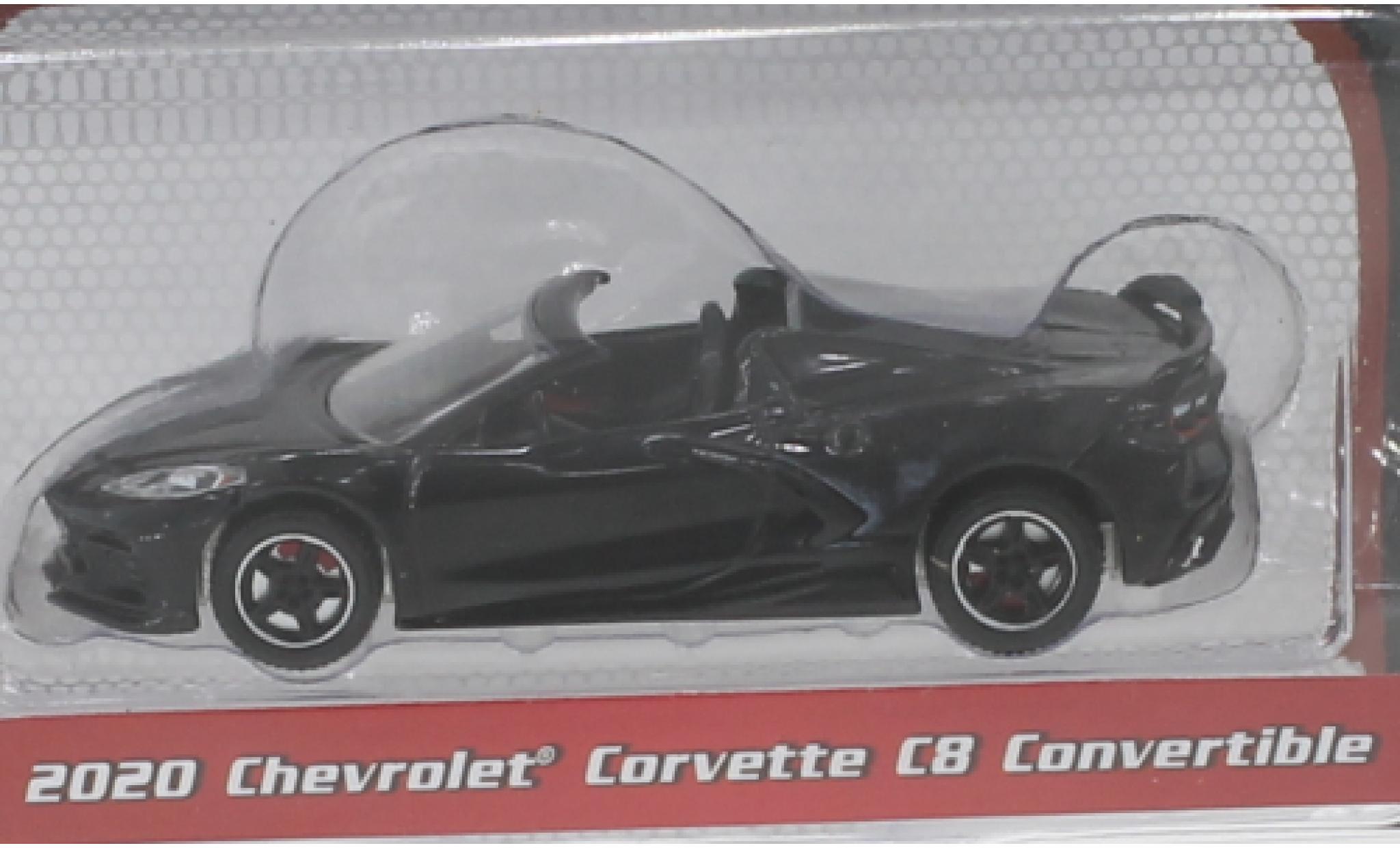 Chevrolet Corvette 1/64 Greenlight (C8) Cabriolet zwart 2020 modelauto