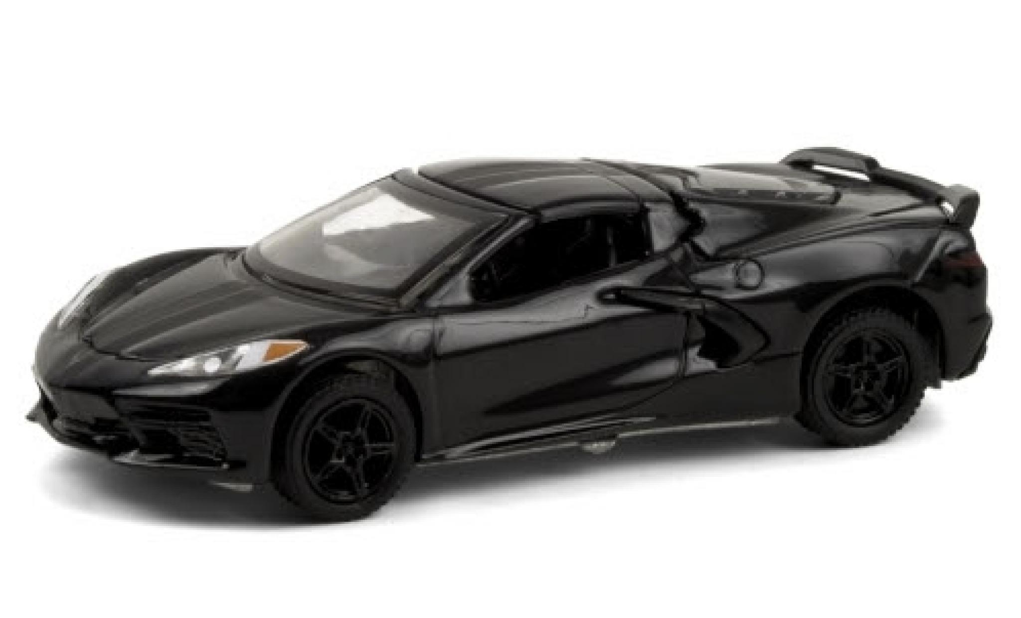 Chevrolet Corvette 1/64 Greenlight (C8) Stingray zwart 2020 modelauto