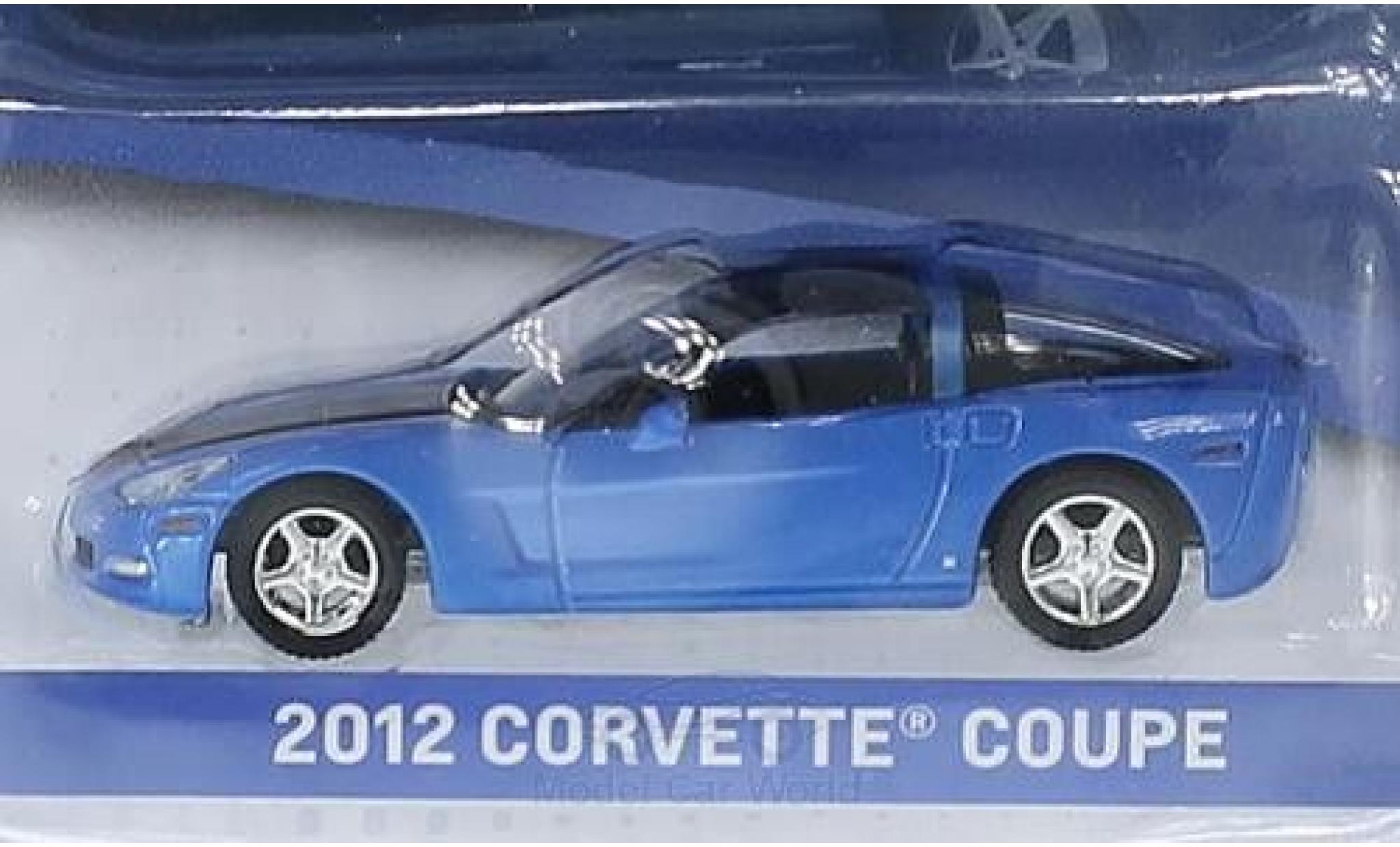 Chevrolet Corvette 1/64 Greenlight Coupe metallic blauw/zwart 2012 General Motors Series 1 ohne Vitrine modelauto
