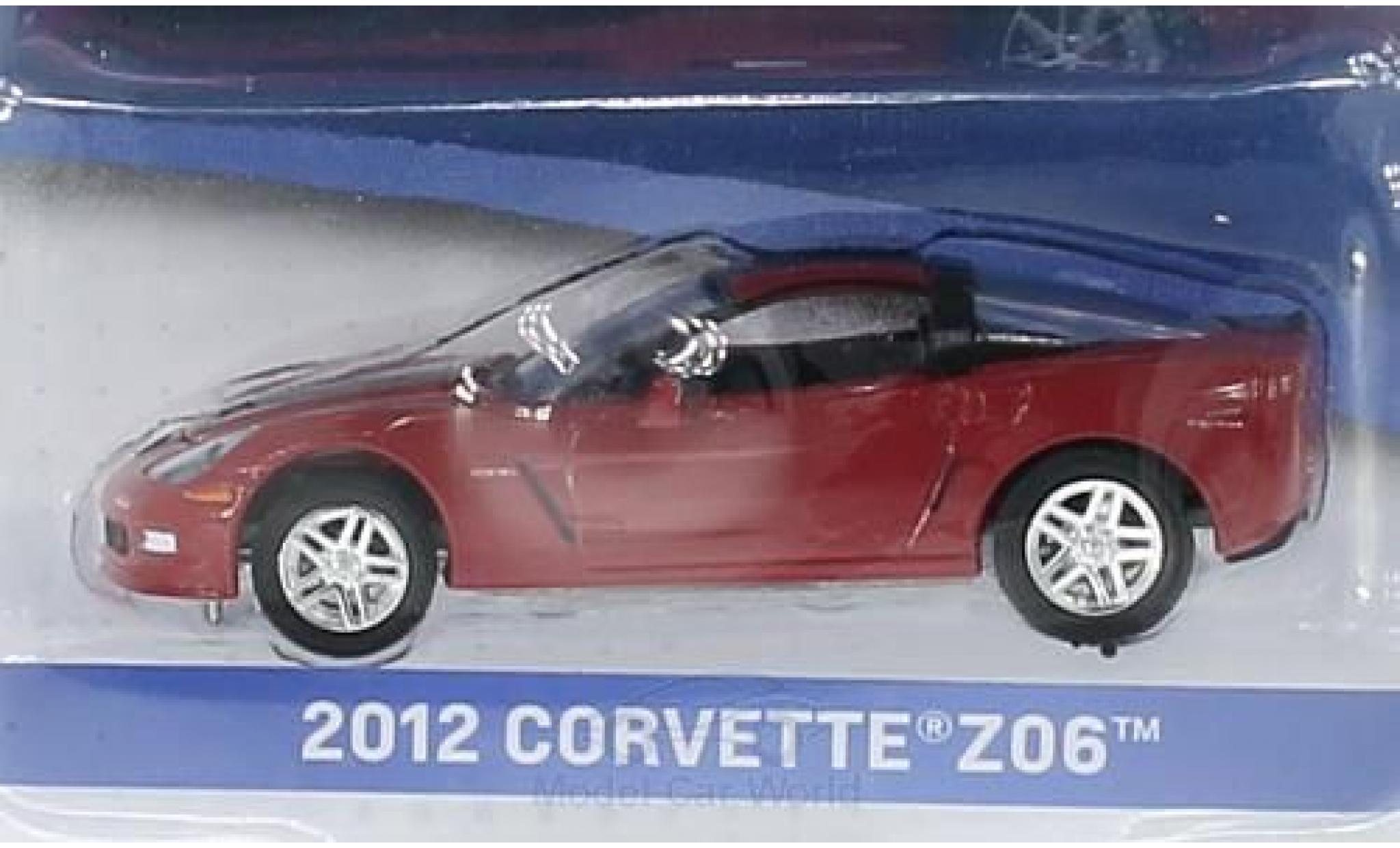 Chevrolet Corvette 1/64 Greenlight Z06 metallic rood/zwart 2012 General Motors Series 1 ohne Vitrine modelauto