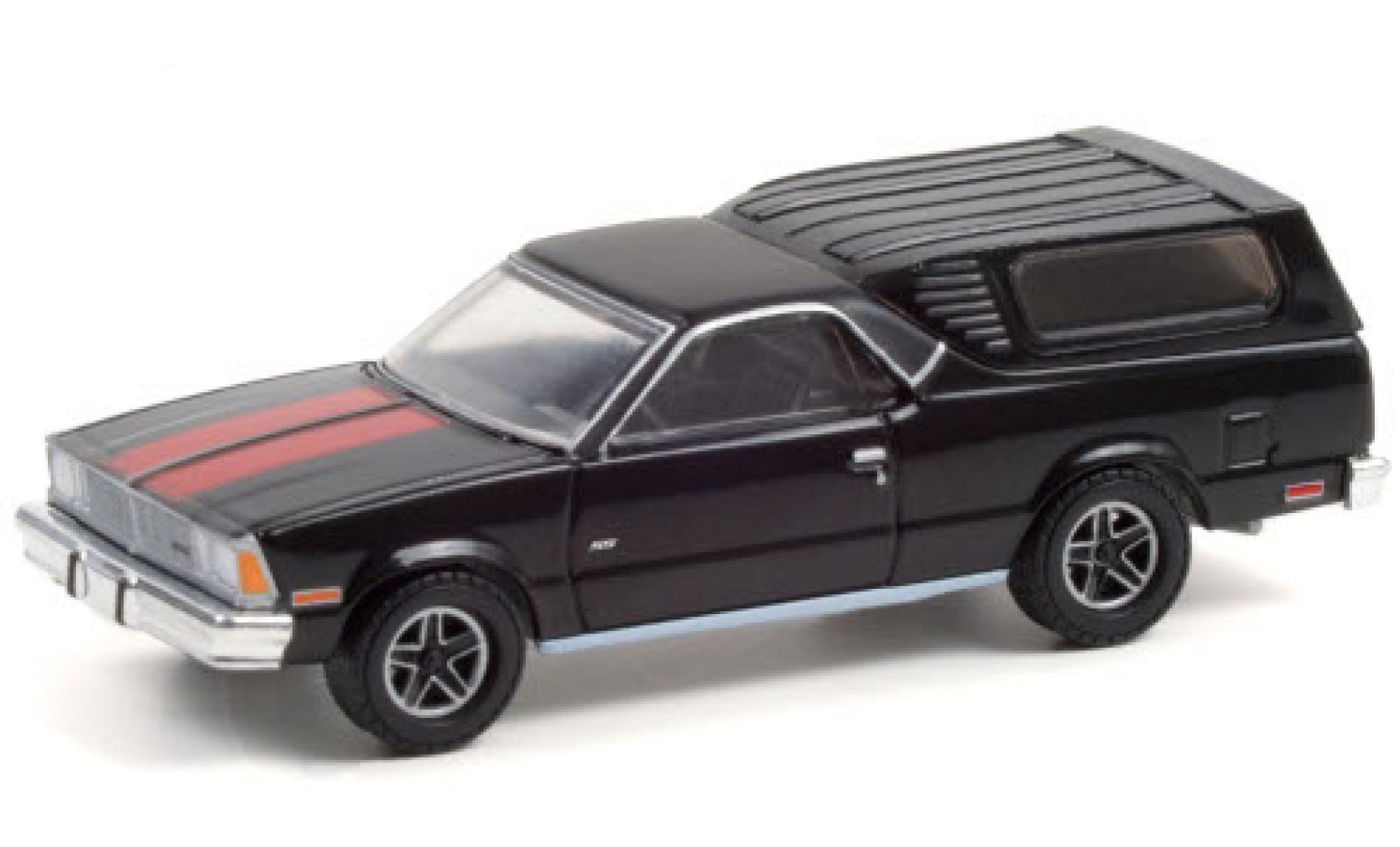 Chevrolet El Camino 1/64 Greenlight SS zwart/rood 1981 mit Campingaufbau modelauto