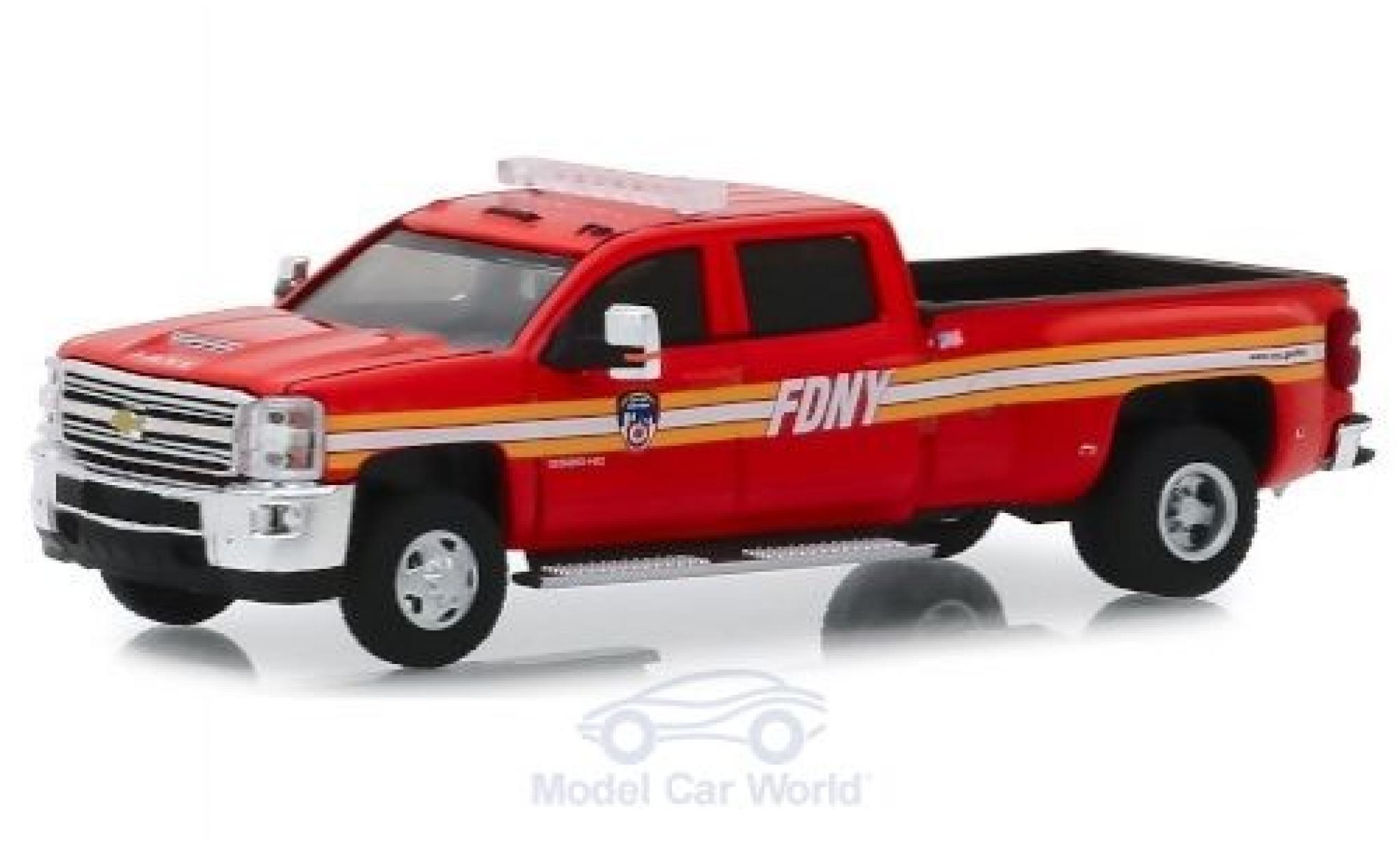 Chevrolet Silverado 1/64 Greenlight 3500HD FDNY 2018 modelauto