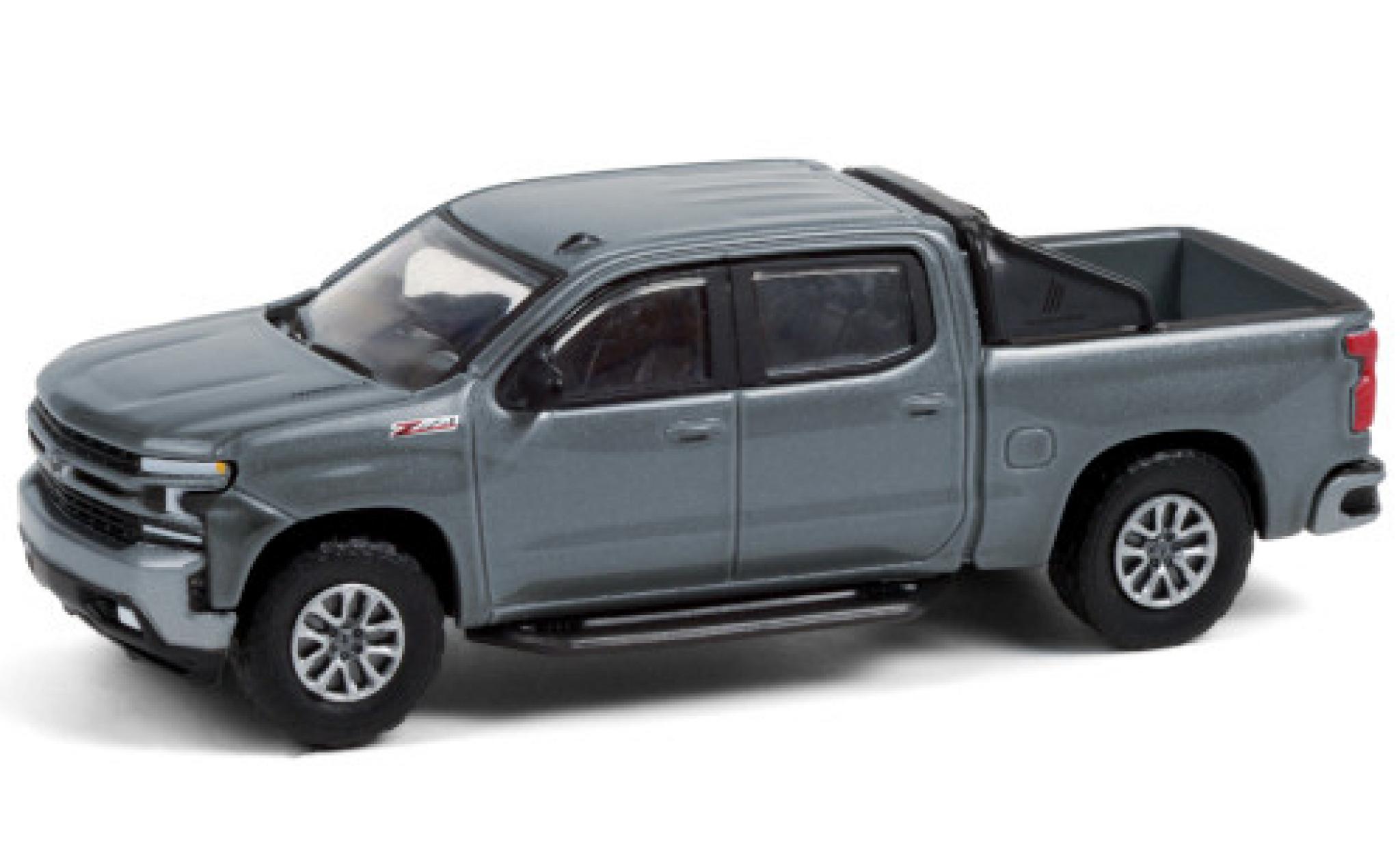 Chevrolet Silverado 1/64 Greenlight Z71 metallic grijs 2020 modelauto