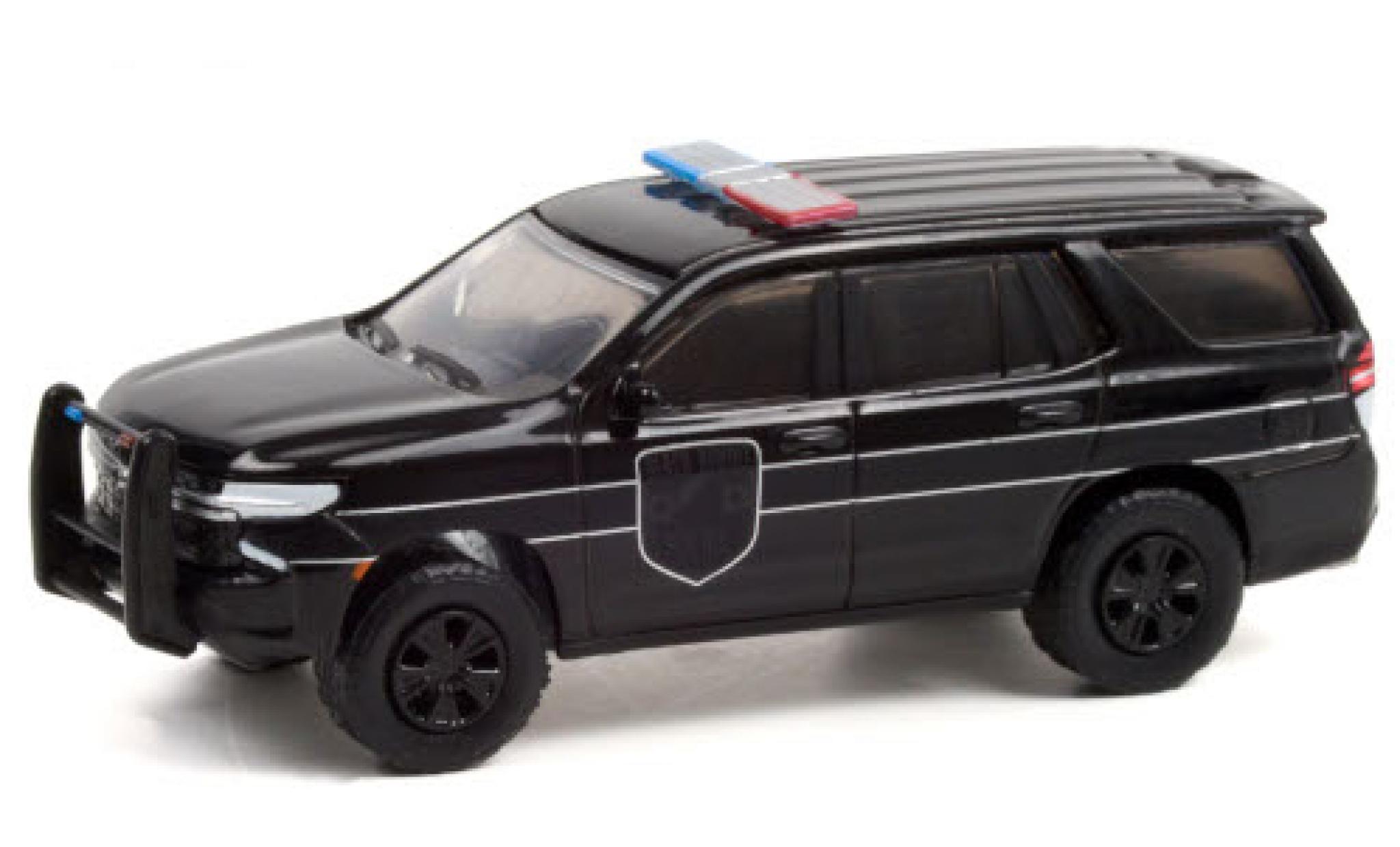Chevrolet Tahoe 1/64 Greenlight Black Bandit Politie 2021 modelauto
