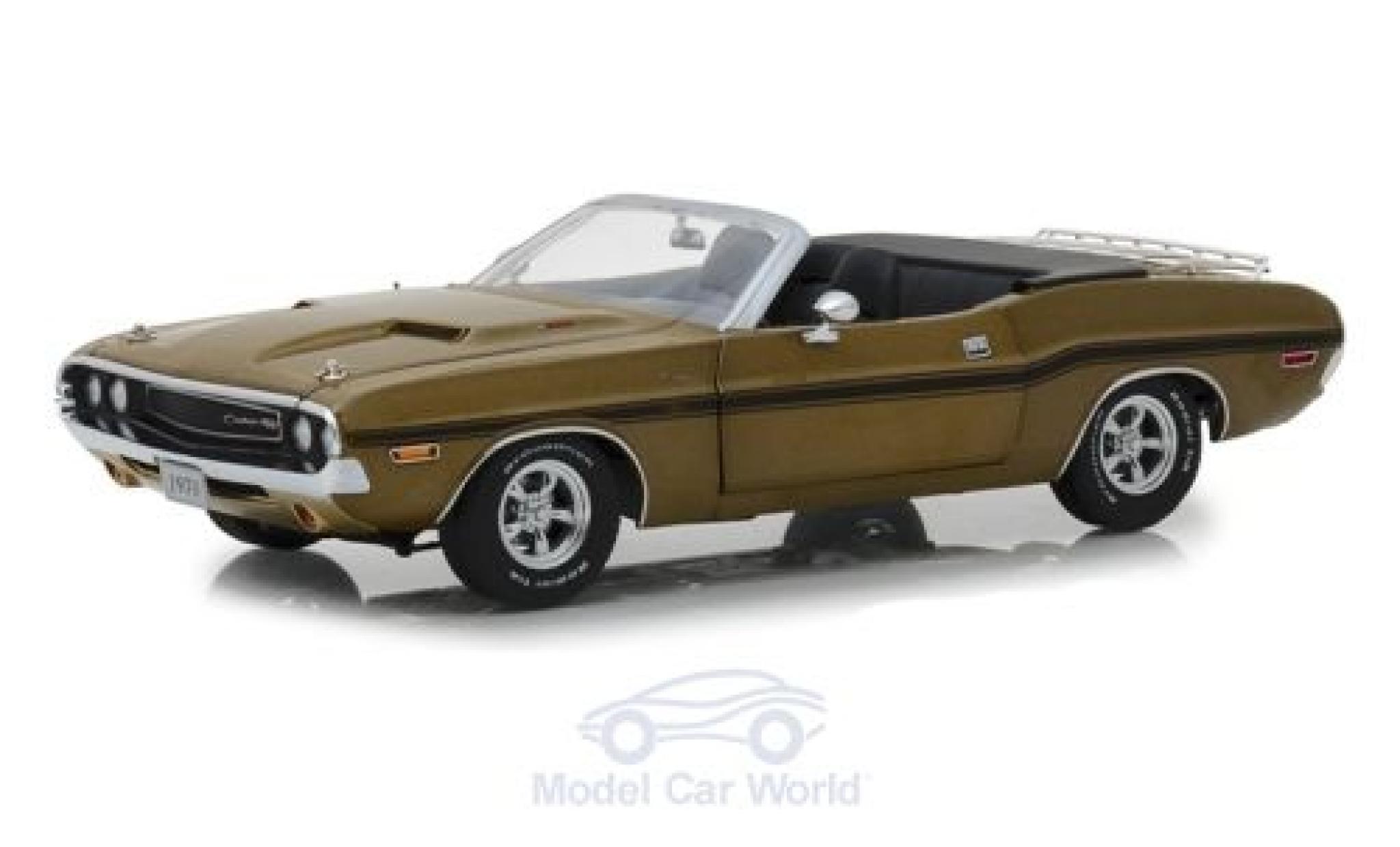 Dodge Challenger 1970 1/18 Greenlight R/T Cabriolet gold 1970 modelauto