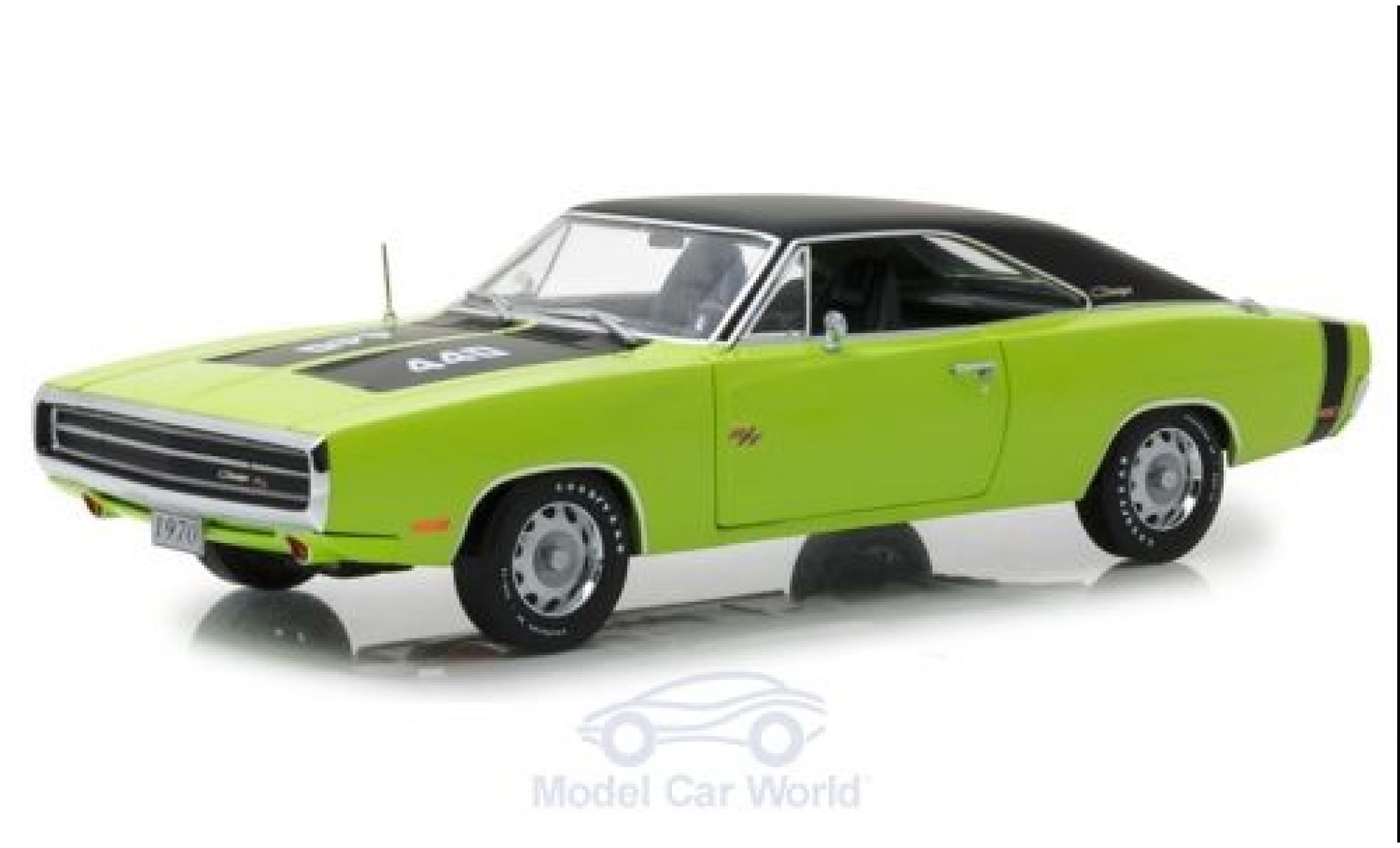Dodge Charger 1970 1/18 Greenlight R/T SE groen/zwart 1970 modelauto
