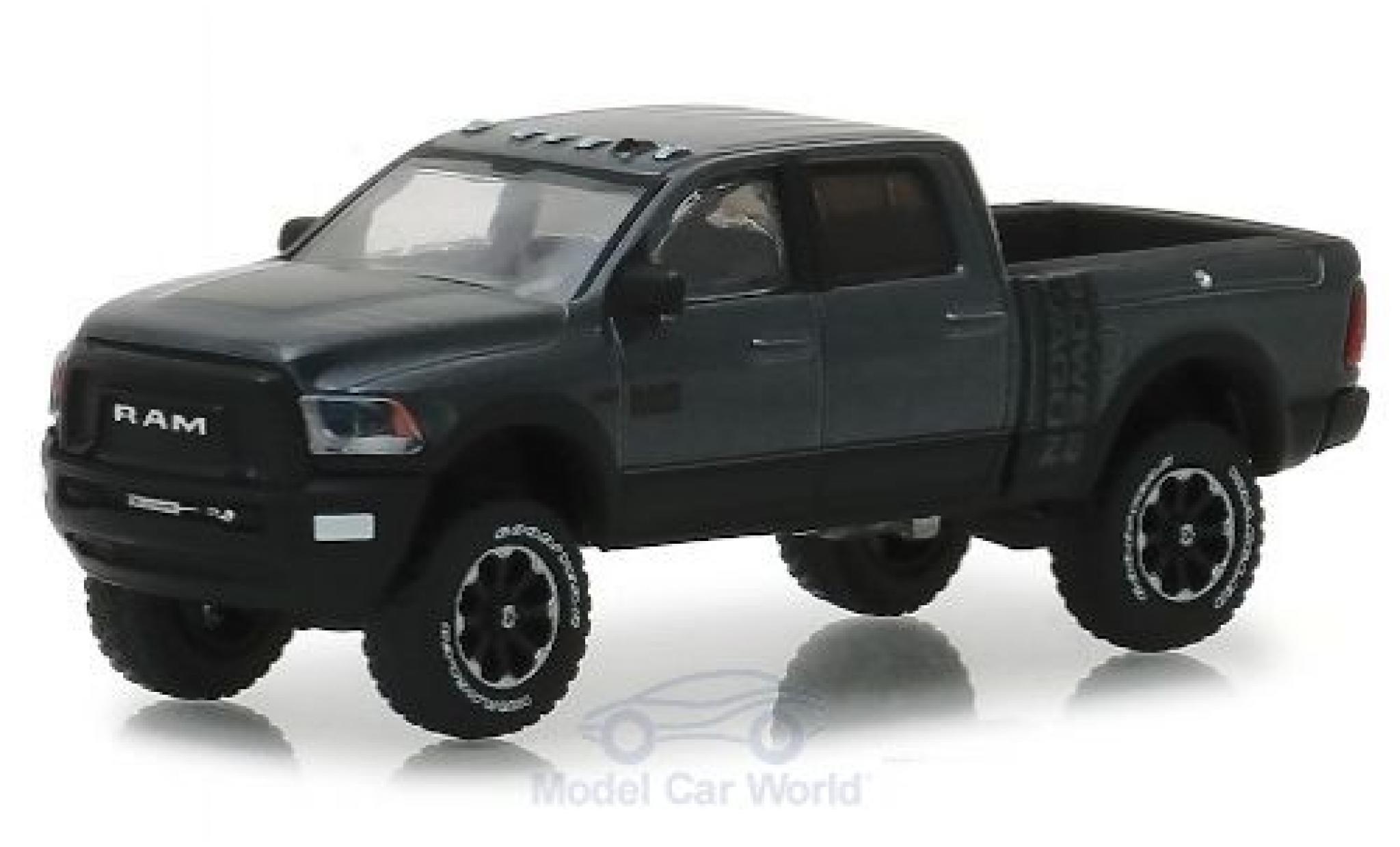 Dodge RAM 1/64 Greenlight 2500 Power Wagon metallic grijs/zwart 2018 modelauto