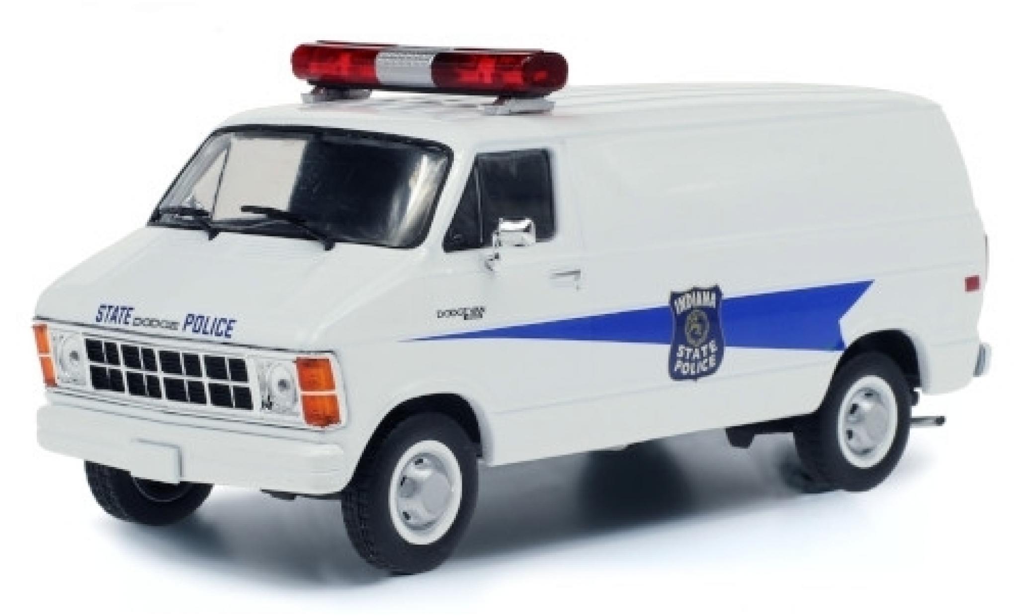 Dodge RAM 1/43 Greenlight B250 Van Indiana State Politie 1980 modelauto