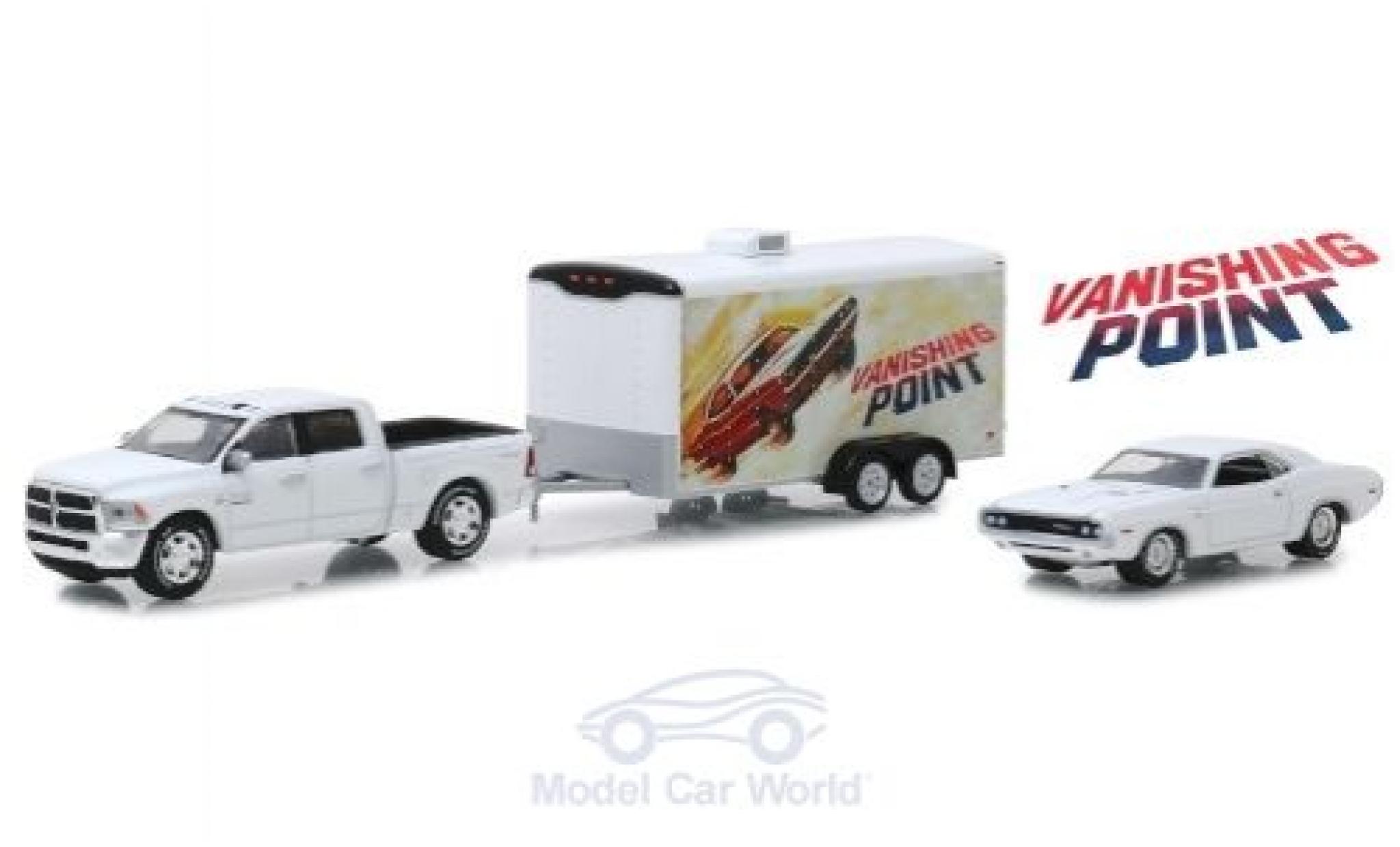 Dodge RAM 1/64 Greenlight 2500 Vanishing Point 1971 mi Anh&auml;nger und Challenger R/T modelauto