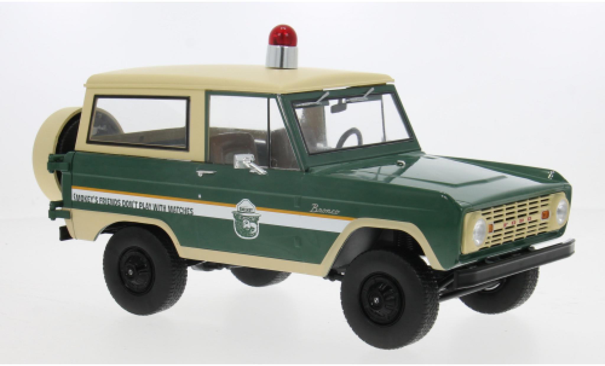 Ford Bronco 1/18 Greenlight 1967 Smokey Bear Forest Ranger 1:18 modelauto