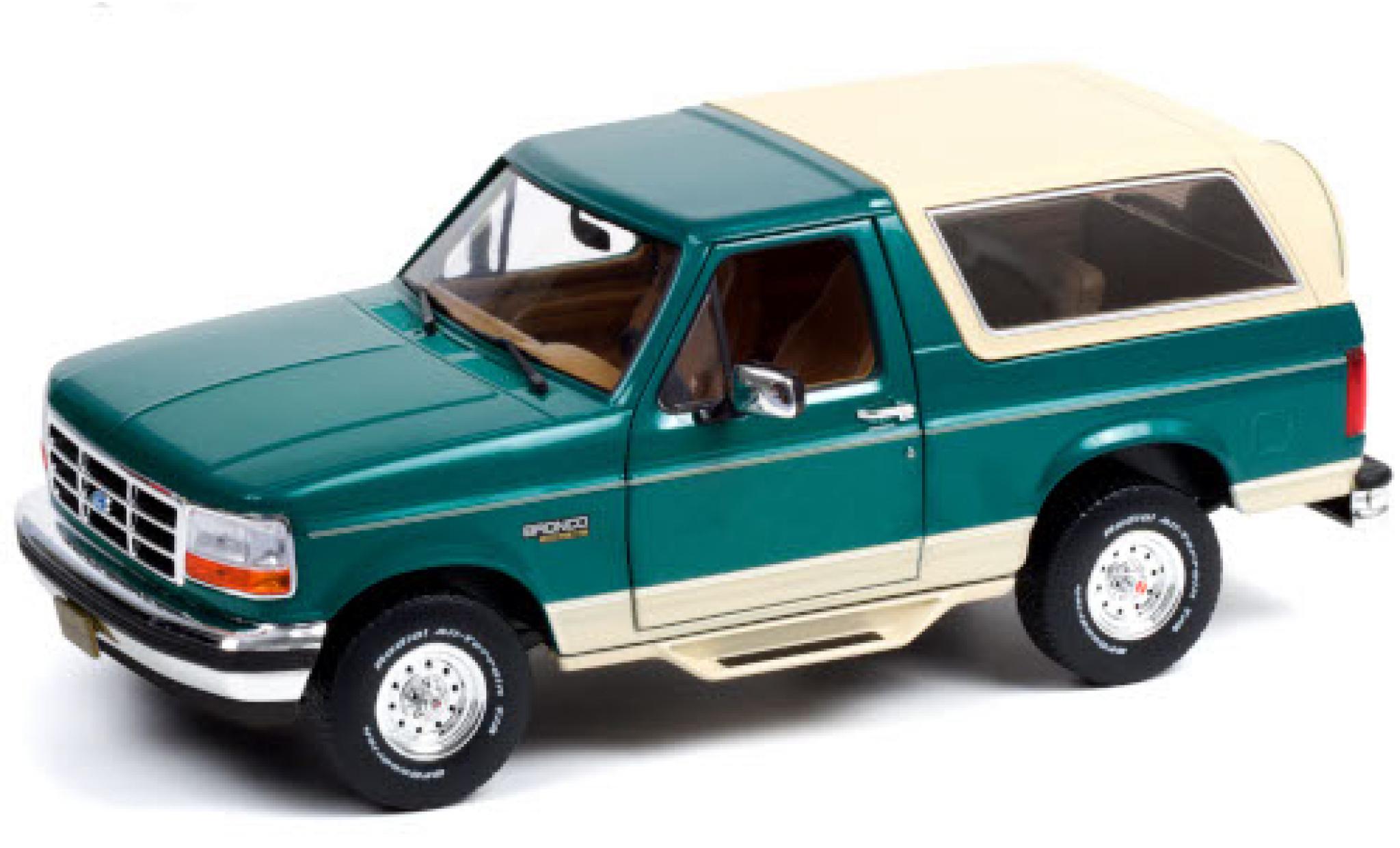 Ford Bronco 1/18 Greenlight Eddie Bauer Edition groen/beige 1993 modelauto