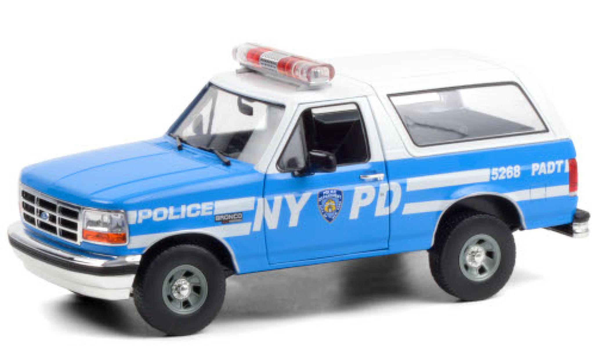 Ford Bronco 1/18 Greenlight NYPD - New York City Politie Department 1992 modelauto