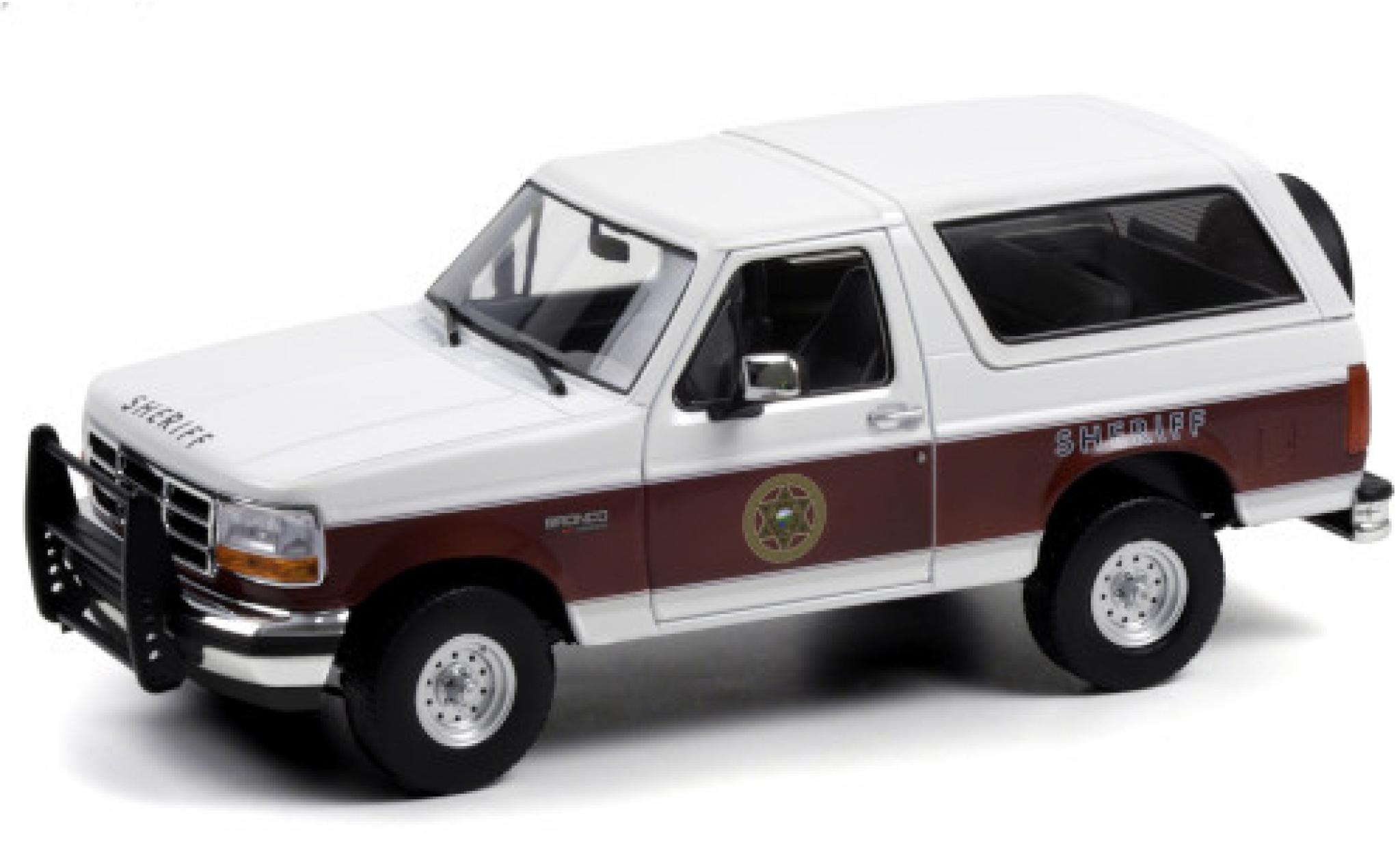 Ford Bronco 1/18 Greenlight XLT Absaroka County Sheriff 1994 modelauto