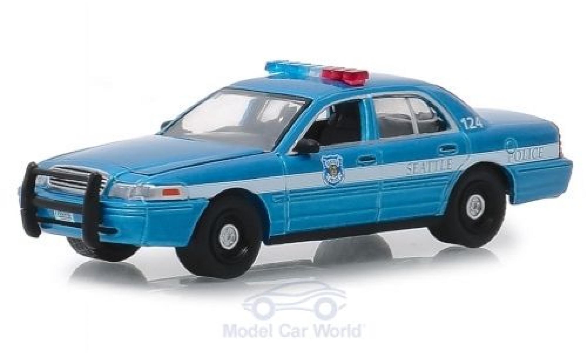Ford Crown 1/64 Greenlight Victoria blauw Seattle Politie 2010 modelauto
