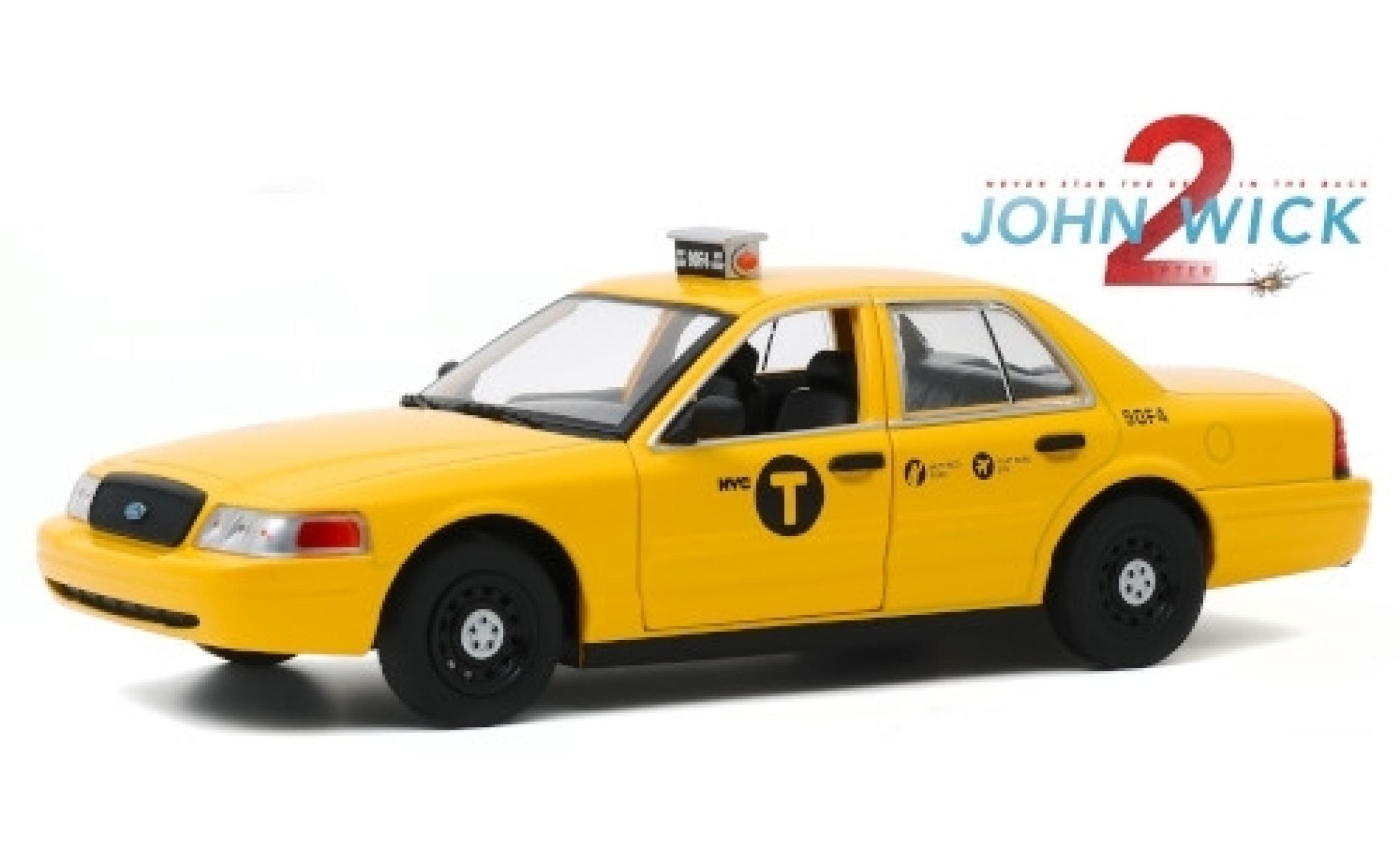 Ford Crown 1/24 Greenlight Victoria NYC Taxi 2008 John Wick - Chapter 2 modelauto