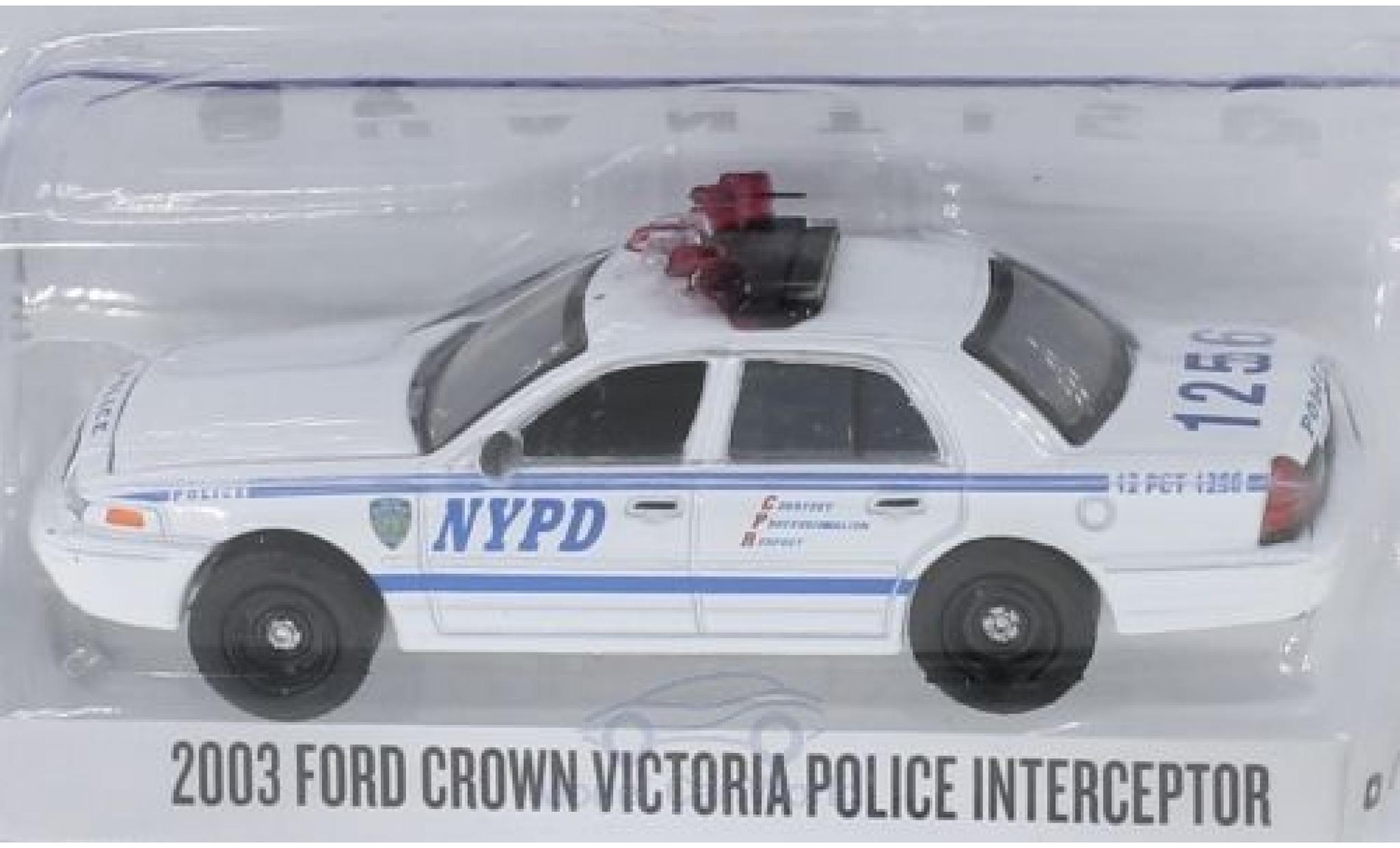Ford Crown 1/64 Greenlight Victoria Politie Interceptor Quantico 2003 modelauto