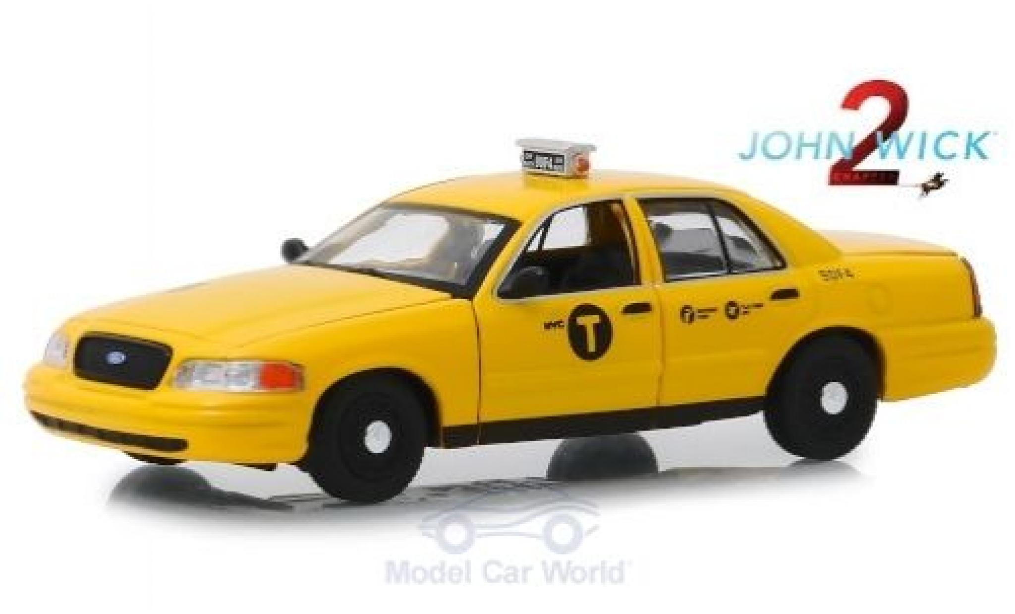 Ford Crown 1/43 Greenlight Victoria Taxi John Wick 2008 modelauto