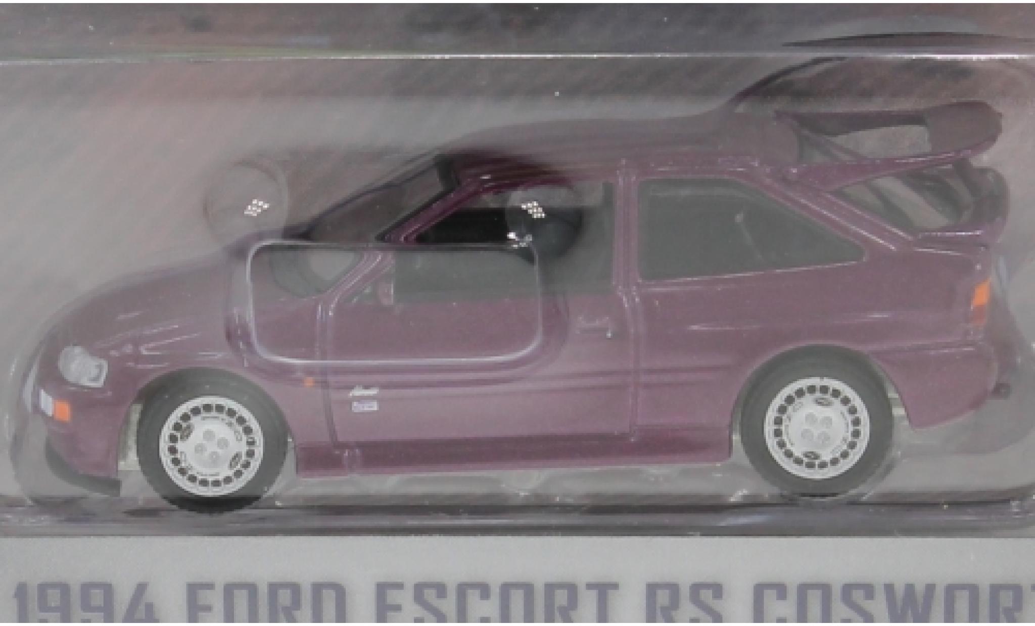 Ford Escort 1/64 Greenlight MkV RS Cosworth metallic lila RHD 1994 modelauto