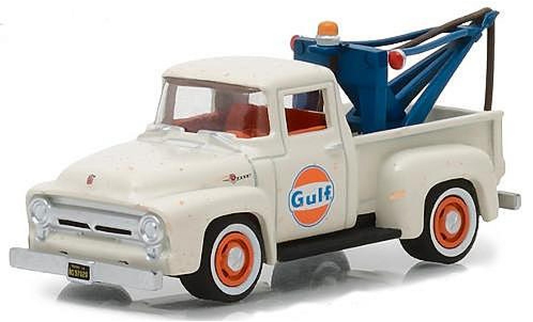 Ford F-1 1/64 Greenlight 00 Gulf 1956 with Tow Hook modelauto