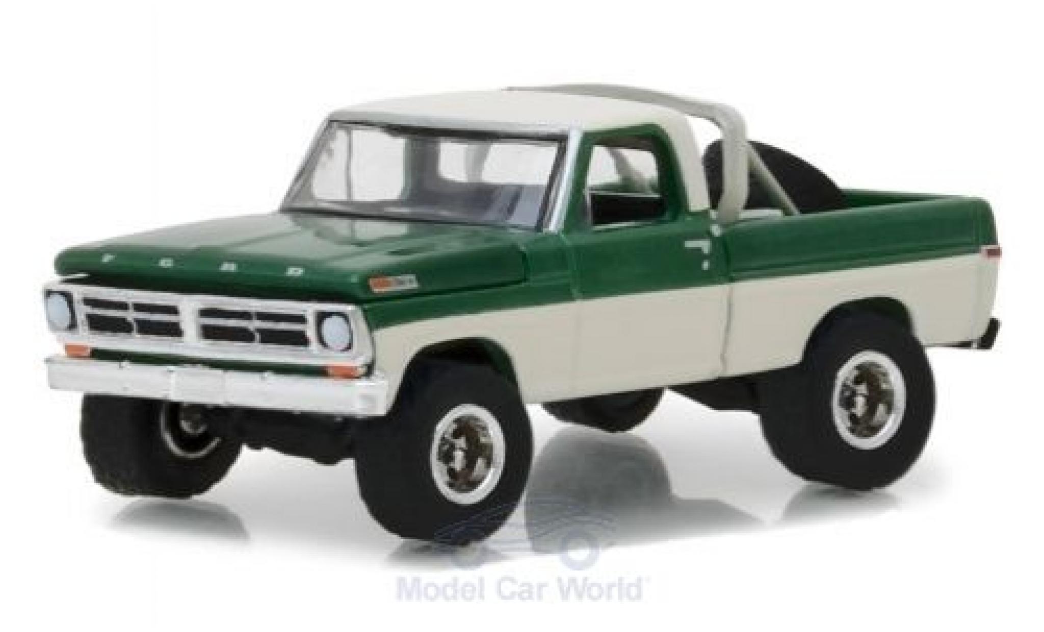 Ford F-1 1/64 Greenlight 00 metallic groen/beige 1971 modelauto