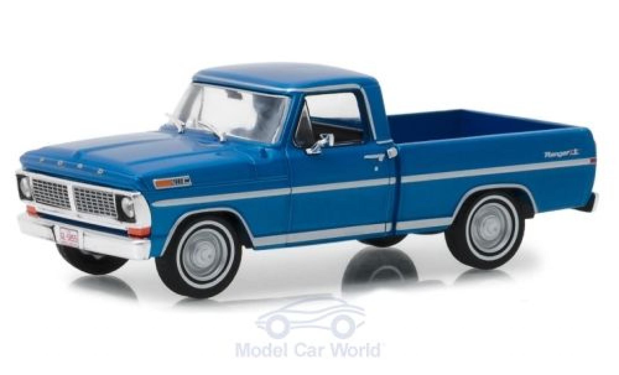 Ford F-1 1/43 Greenlight 00 Pick-Up metallic blauw 1970 modelauto