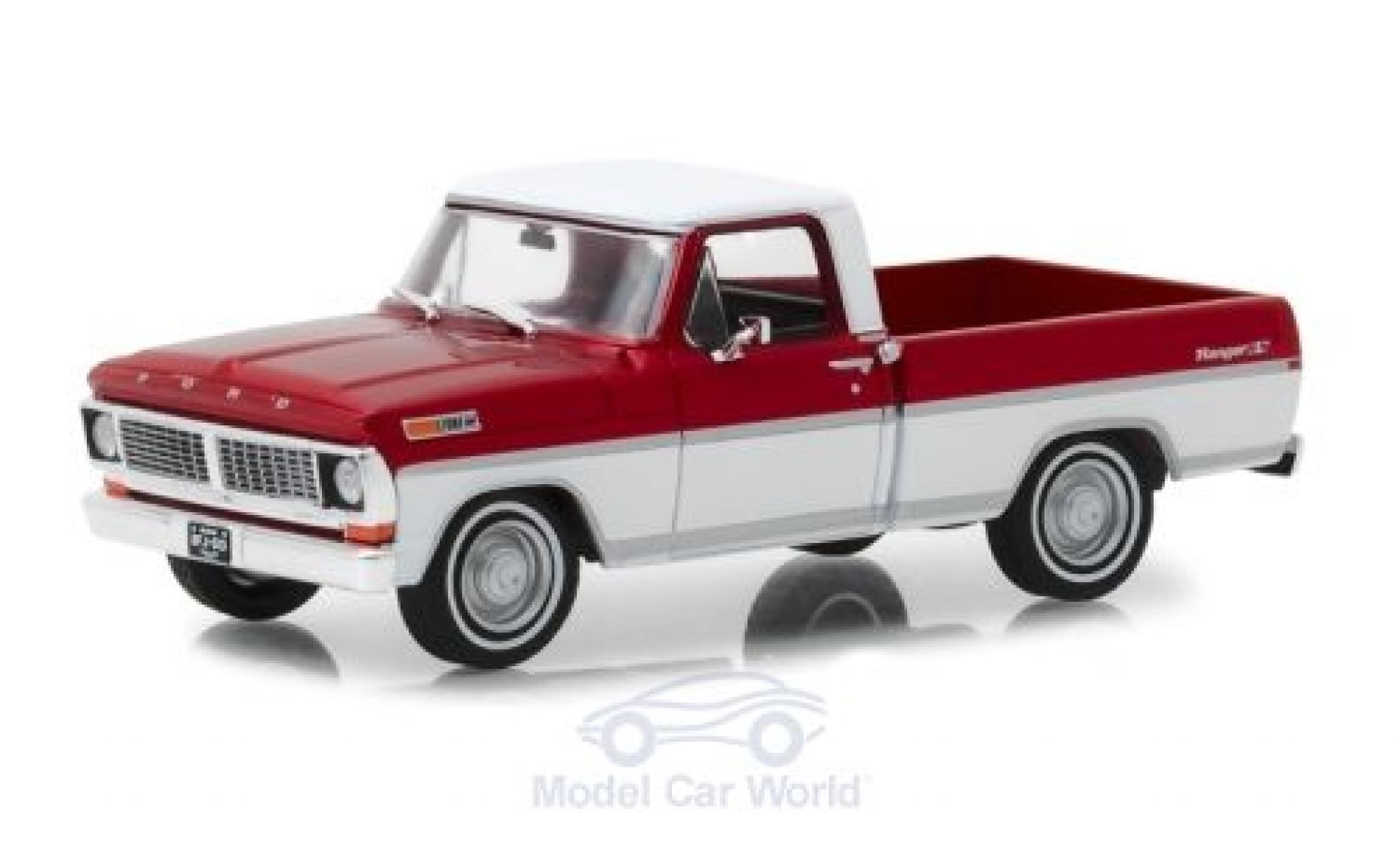 Ford F-1 1/43 Greenlight 00 Pick-Up rood/wit 1970 modelauto